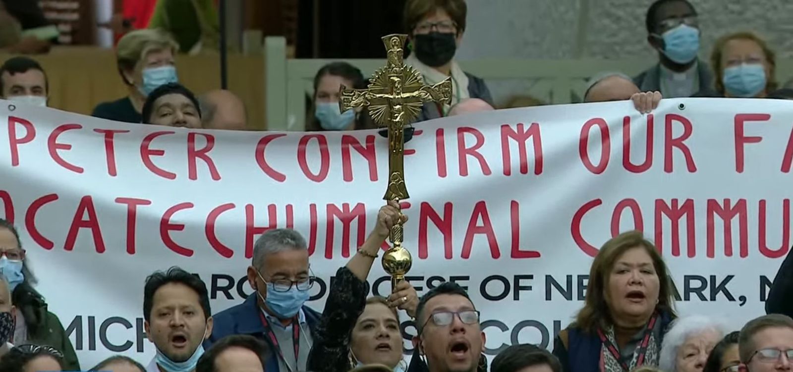 Neocatecumenales en la audiencia