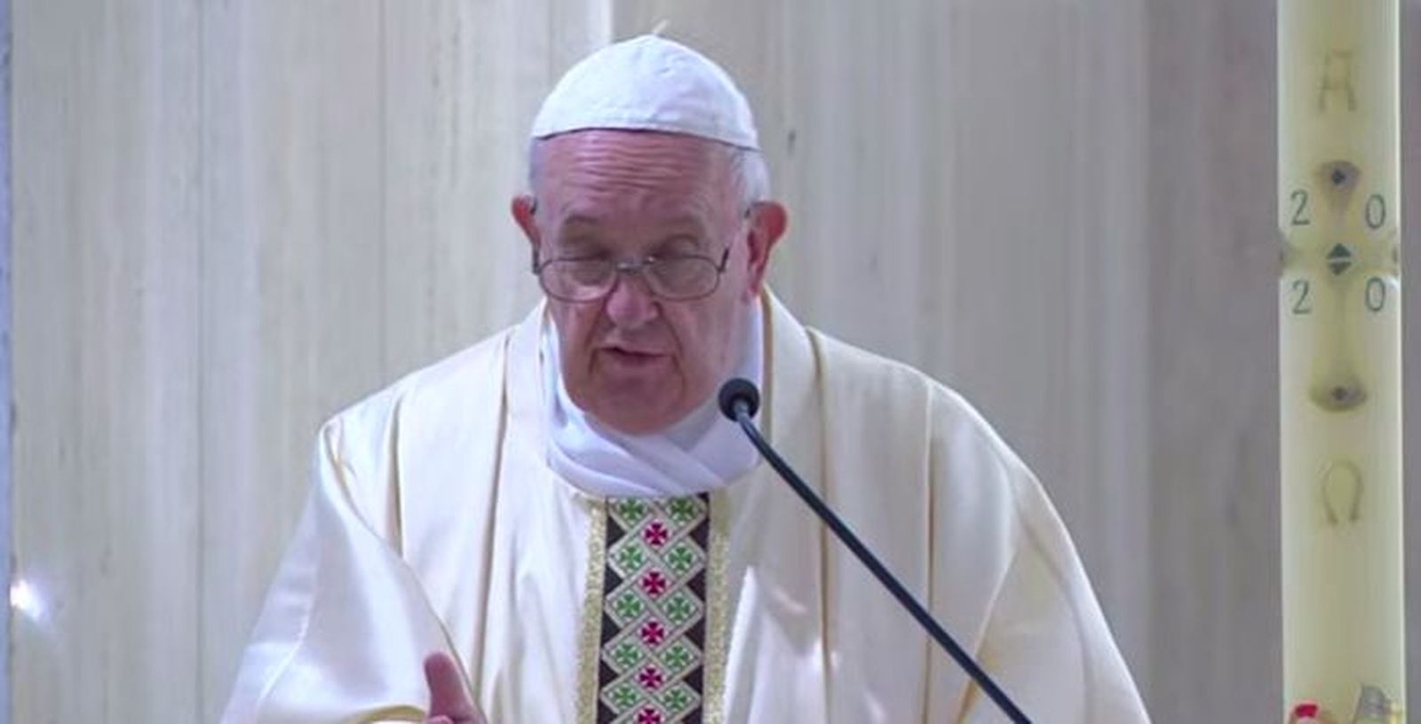 Francisco, durante la misa de hoy