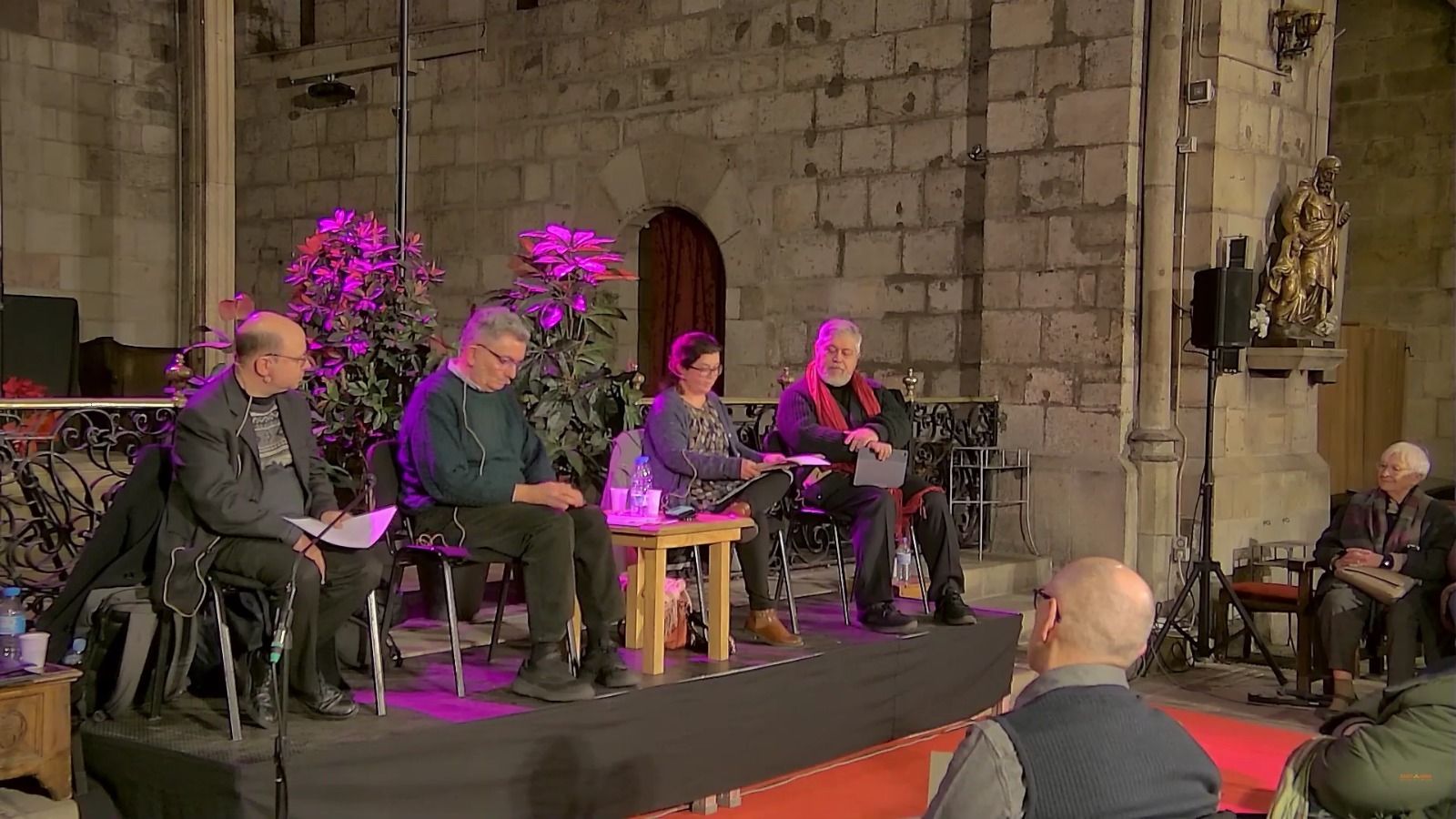 Toni Pou, Enric Vilà, Lucía Montobbio y Peio Sánchez. | Parroquia de Santa Ana