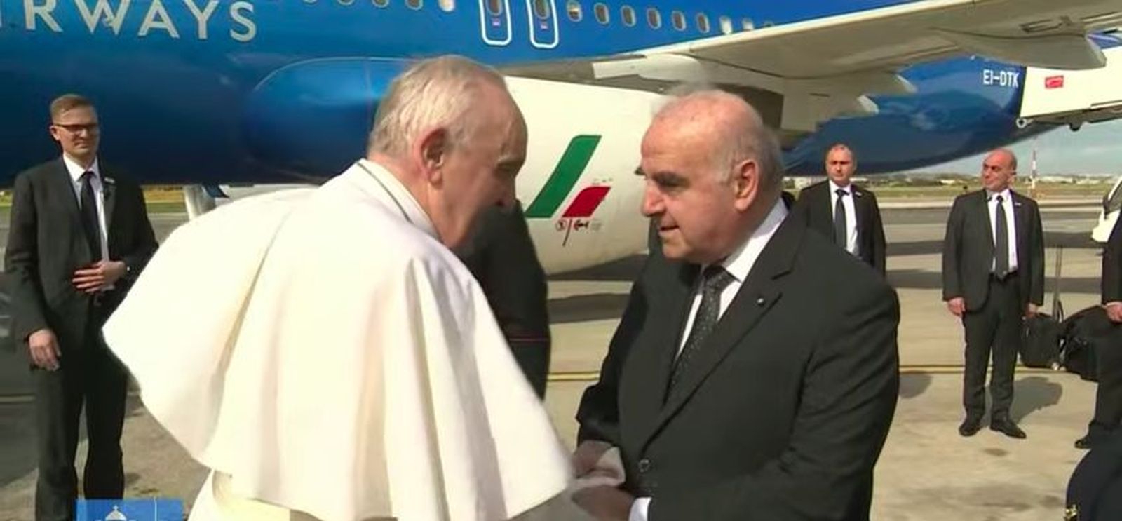 Francisco, recibido por el presidente de Malta