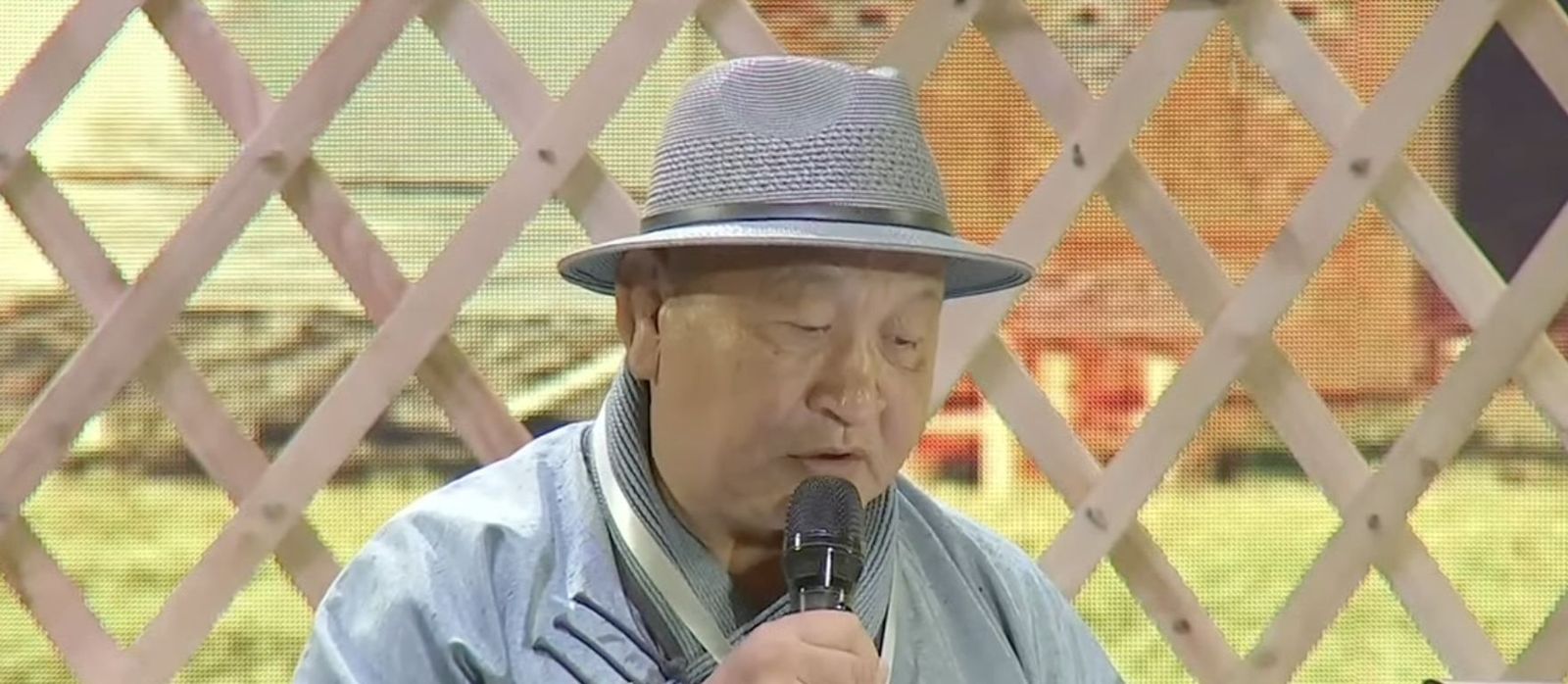 El líder chamán, durante su intervención