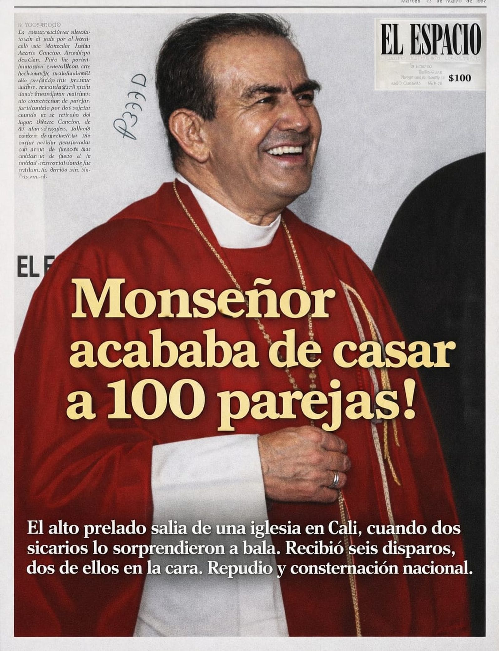 El Espacio primera pagina 17 marzo 2002 restaurada con IA