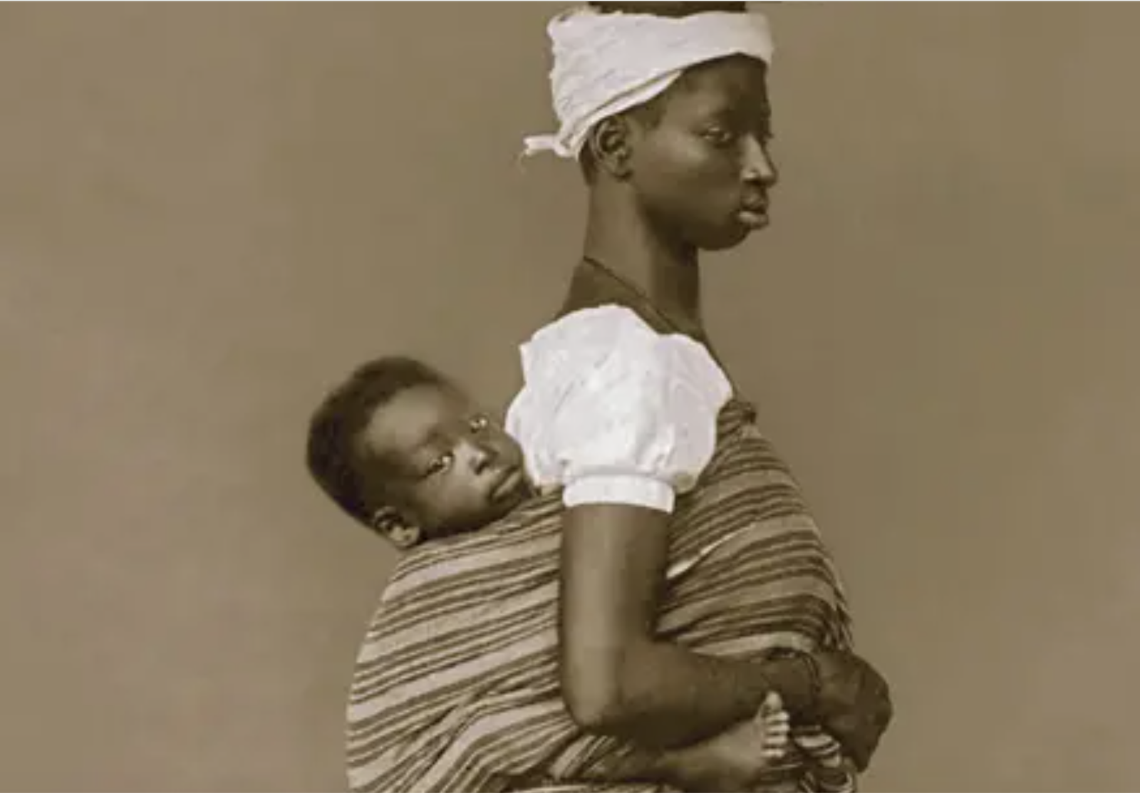 Fotografía titulada "Negra con su hijo"