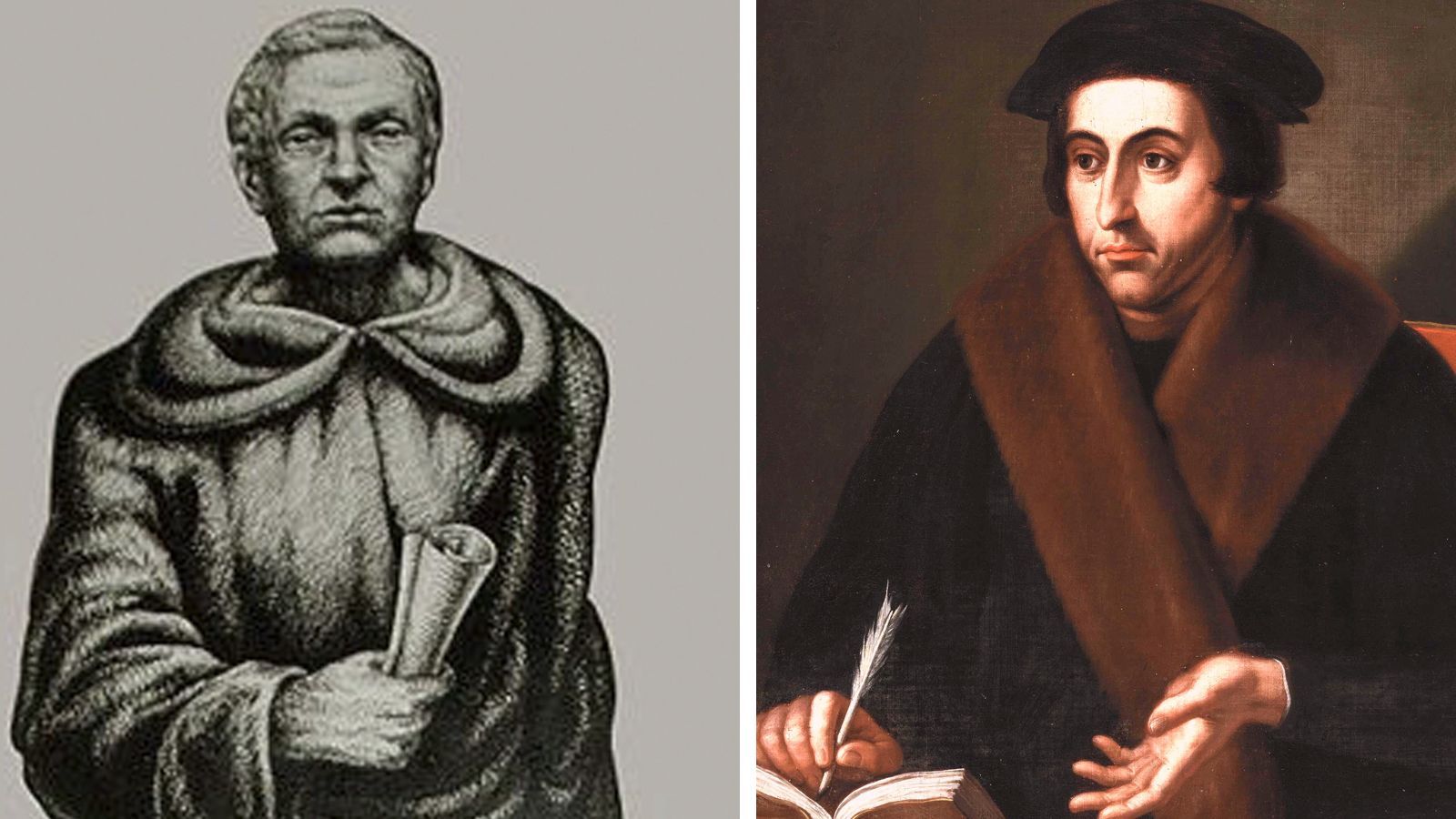 Domingo de Soto (izda) y Juan Luis Vives