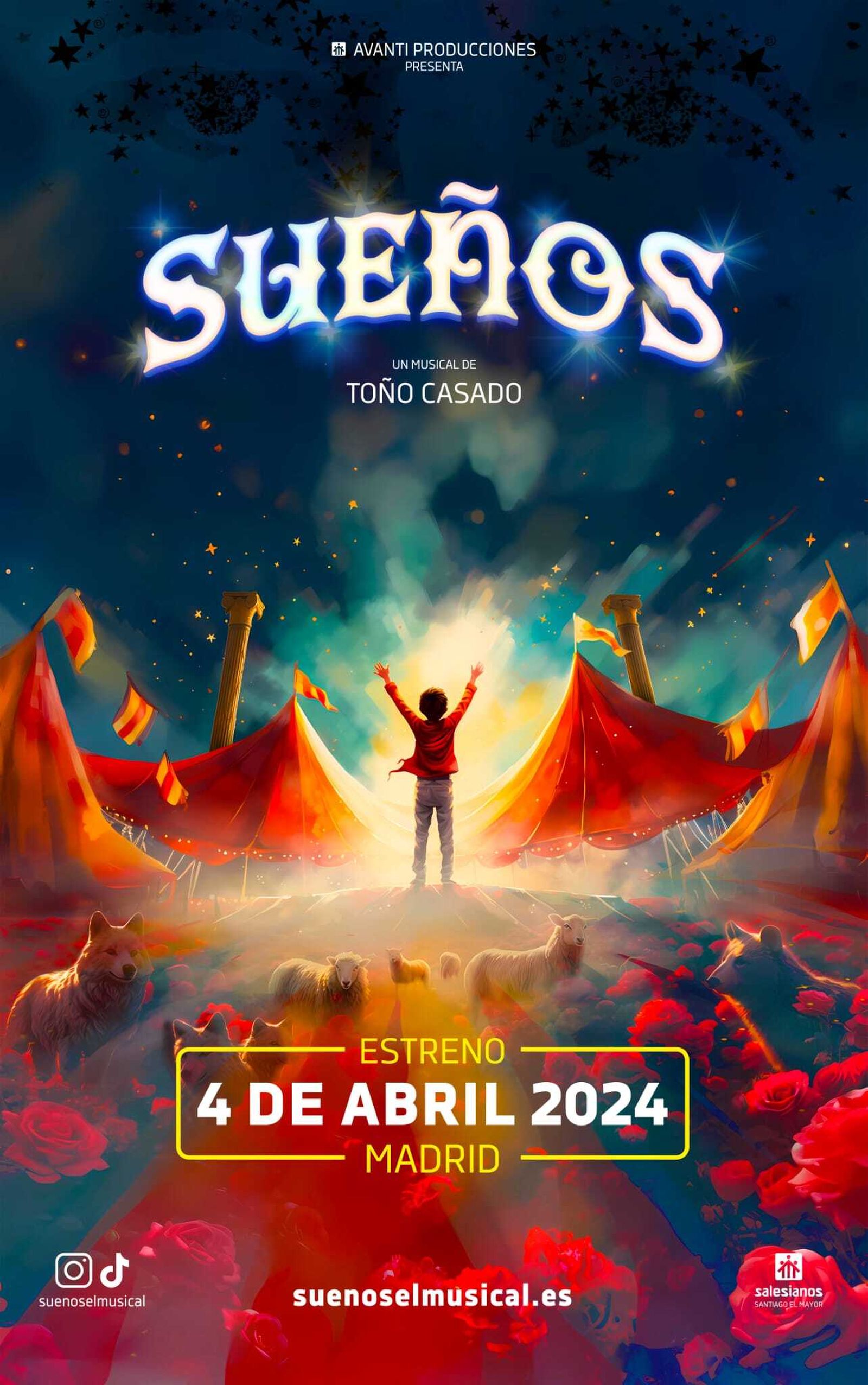Toño Casado anuncia su musical SUEÑOS para el 4 de abril