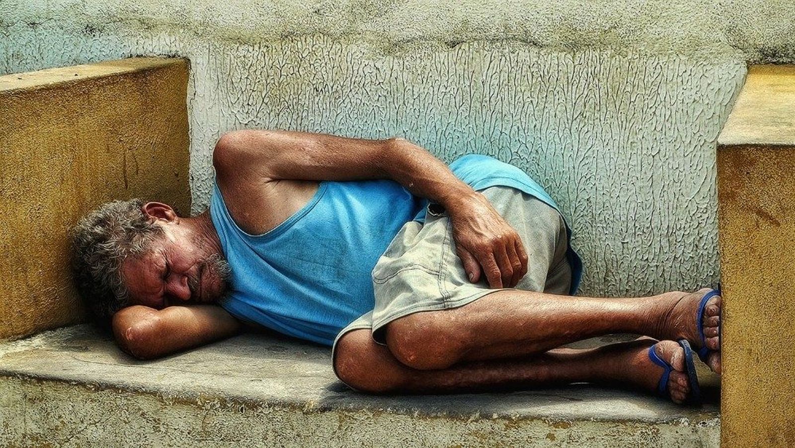 Perosna sin hogar. Brasil.