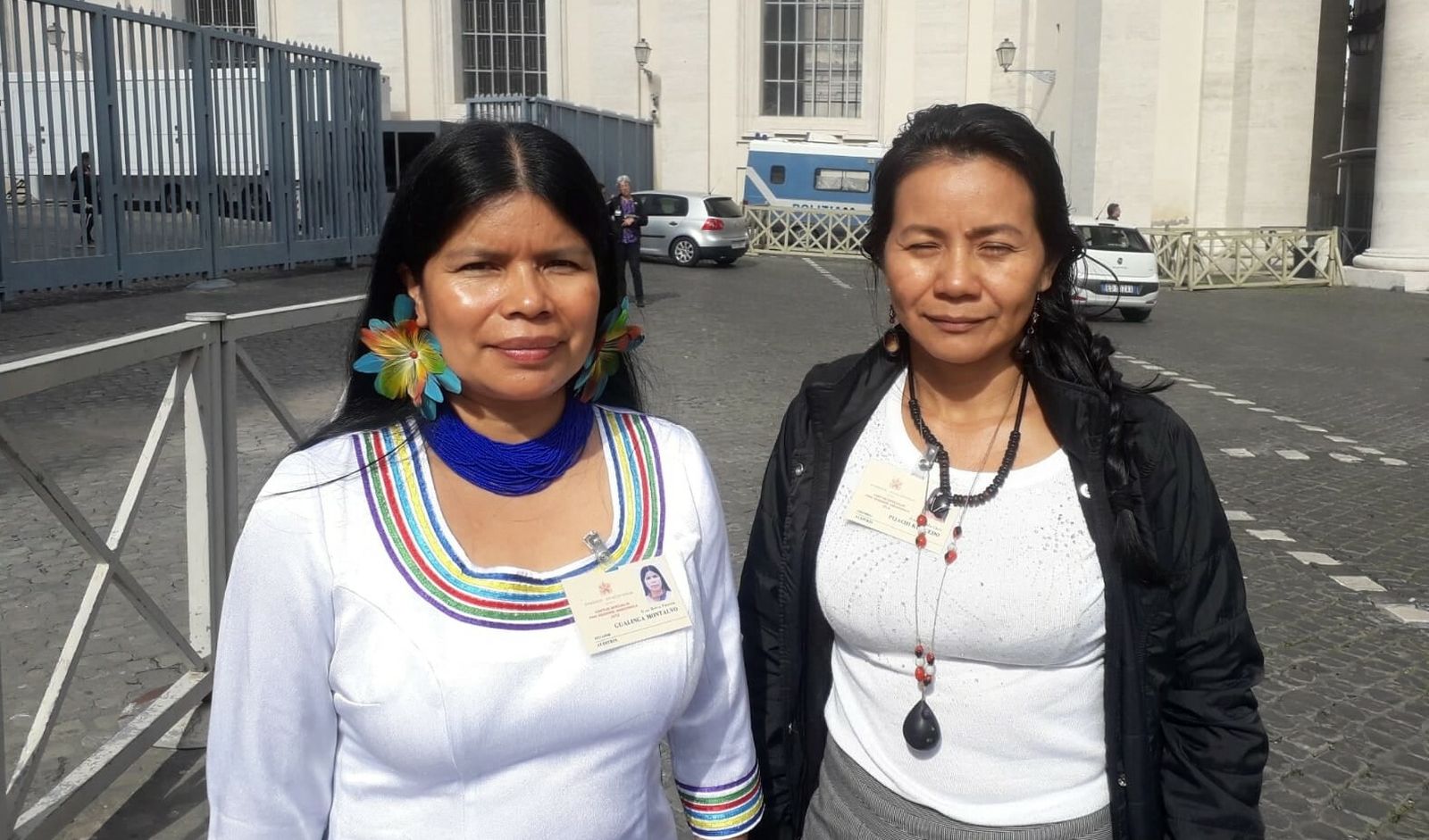 Patricia Gualinga y Anitalia Pijachi