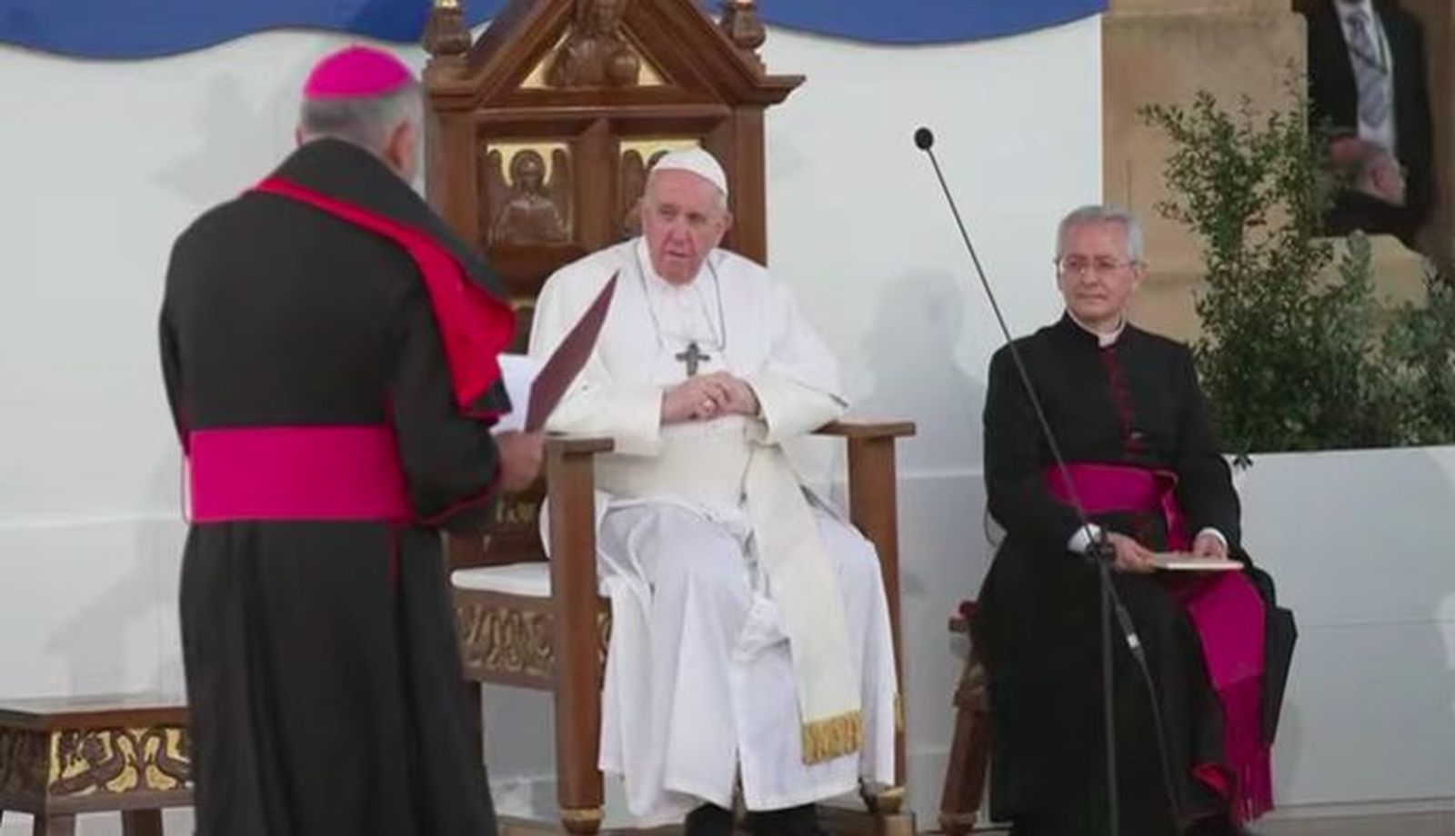 El obispo de Gozo, con el Papa