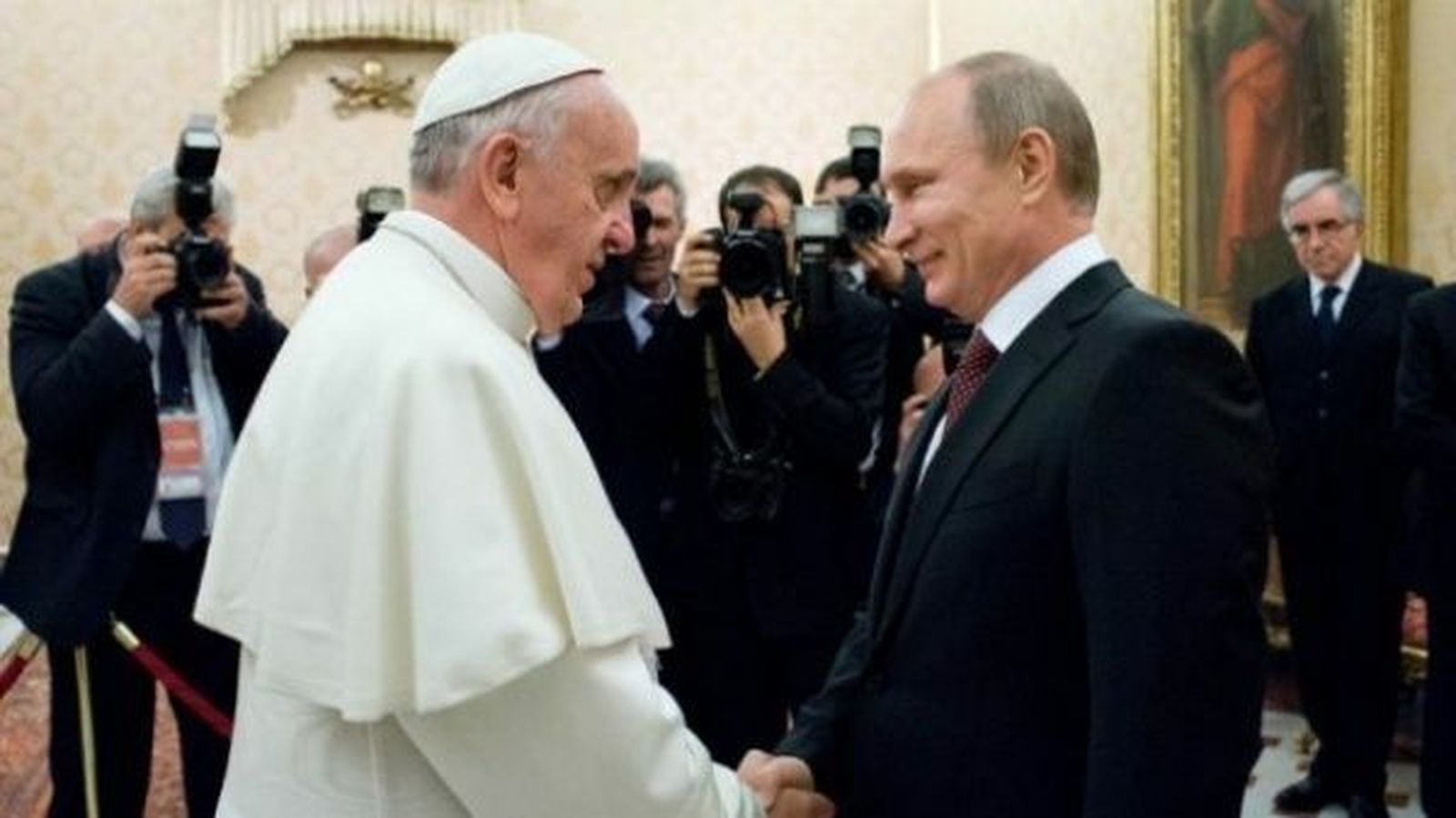 El Papa, con Vladimir Putin
