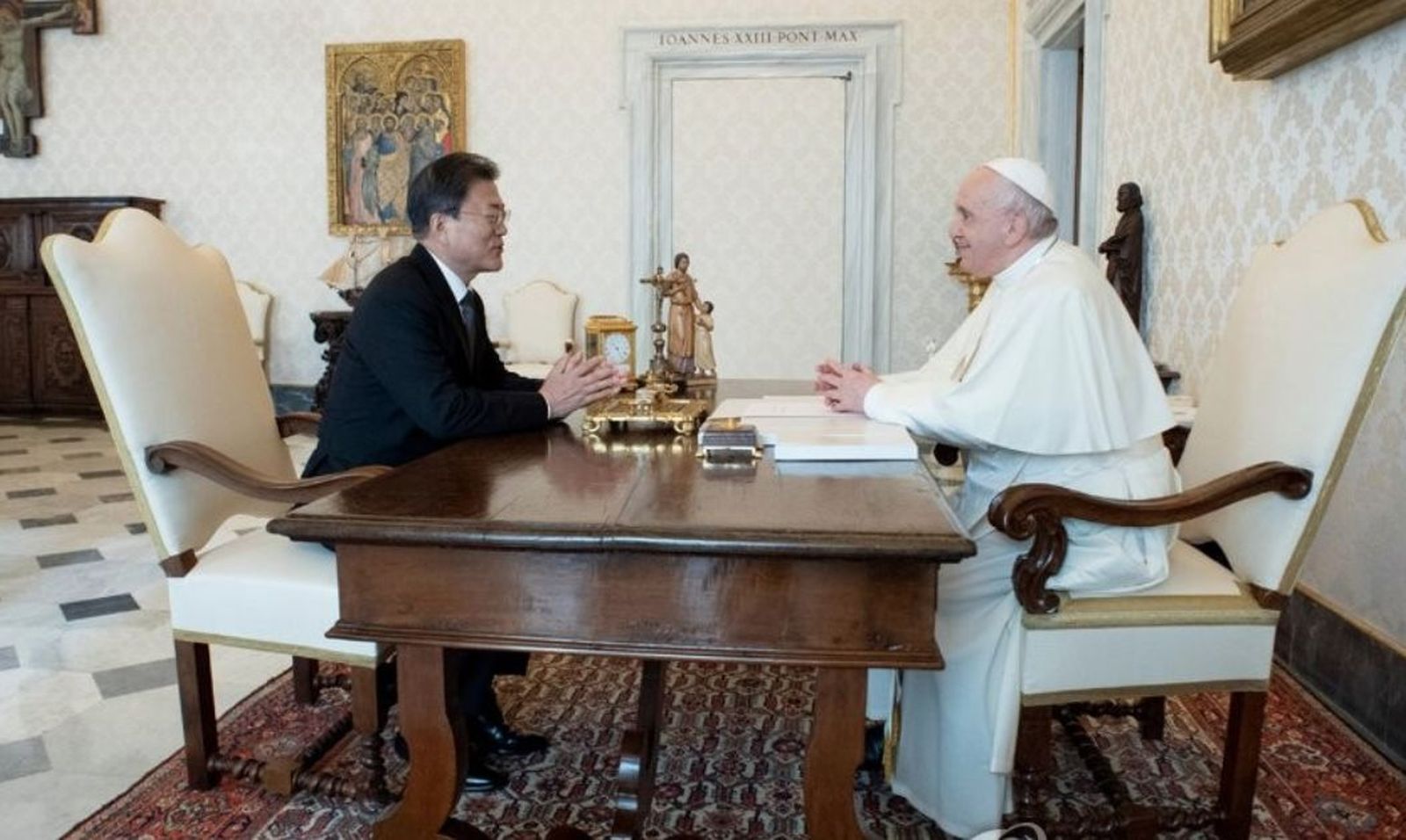 El Papa y el presidente de Corea del Sur