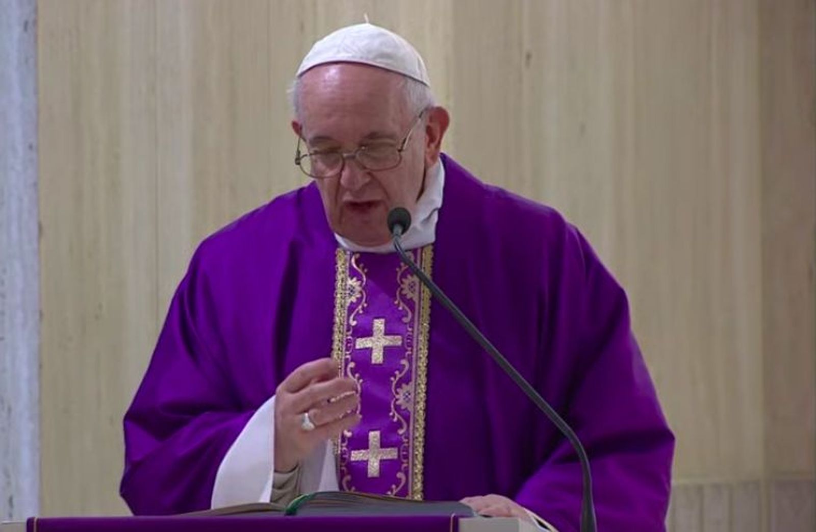 Francisco, hoy, en Santa Marta