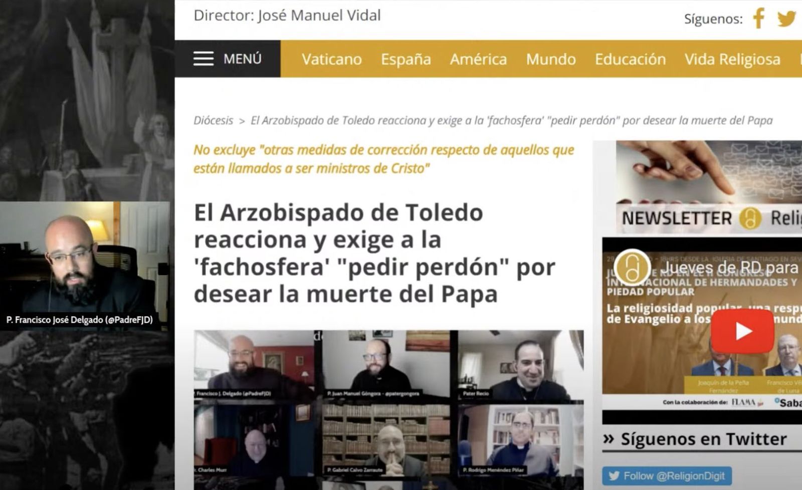 Los curas ultras arremeten en su última tertulia contra Religión Digital