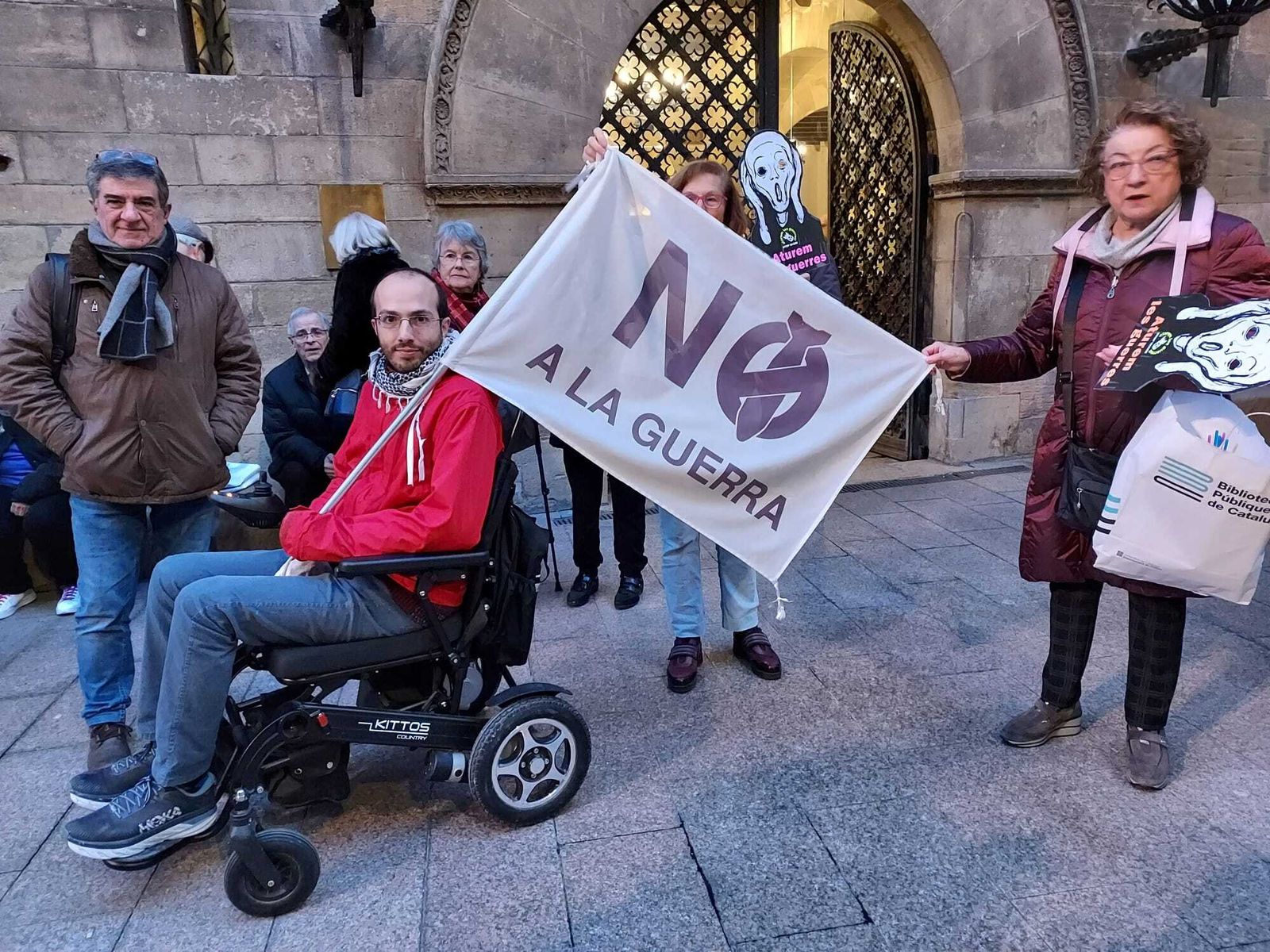 El jesuita Joan Morera en una manifestación en Lleida el pasado 20 de enero.