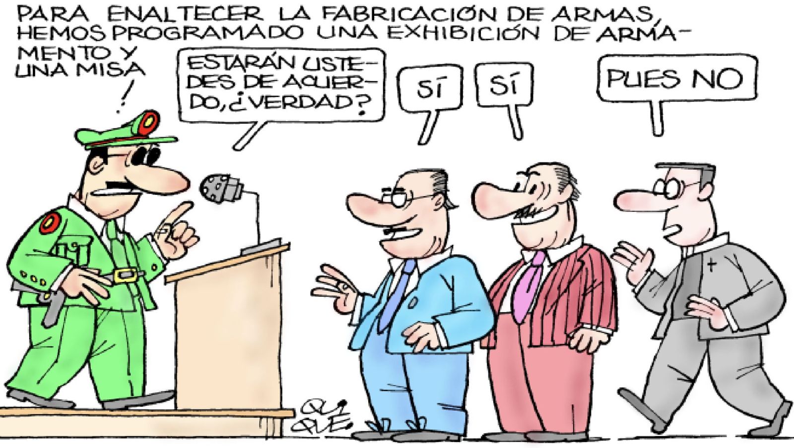 Armas en misa