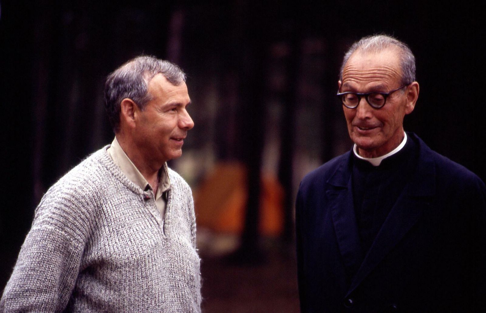 Abelardo de Armas, junto a Tomás Morales