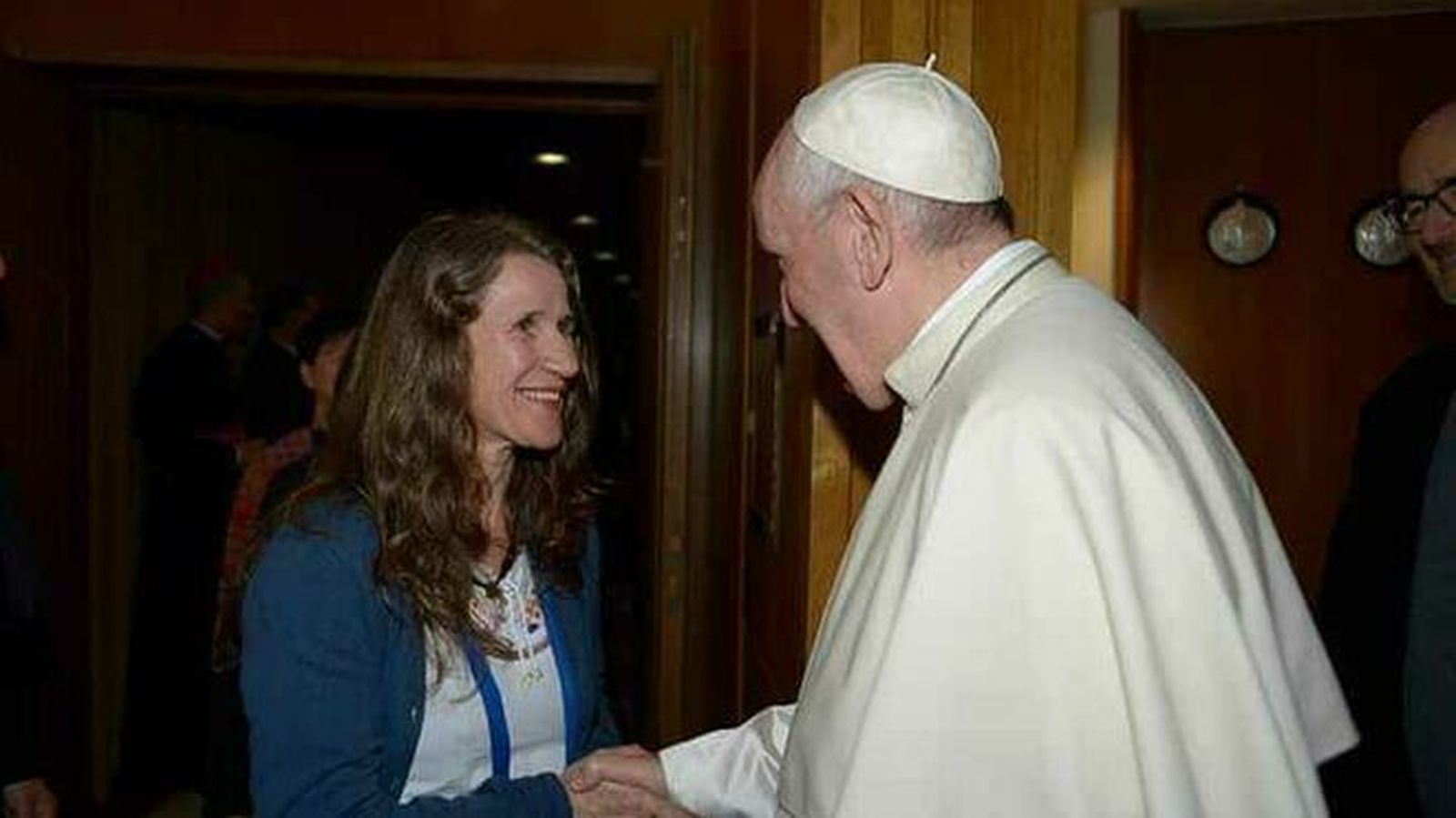Rose Bertoldo con el Papa Francisco