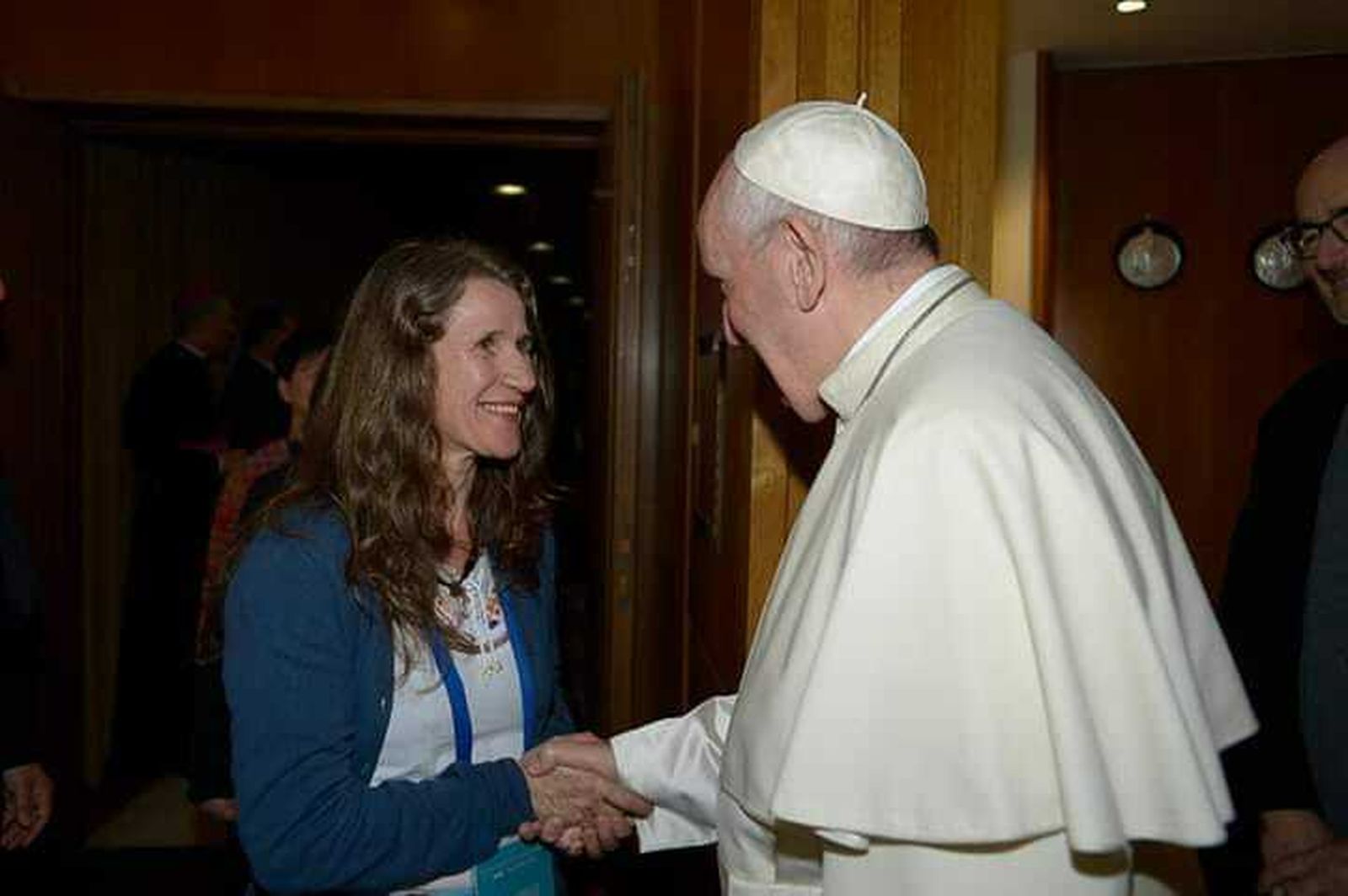 Rose Bertoldo con el Papa Francisco