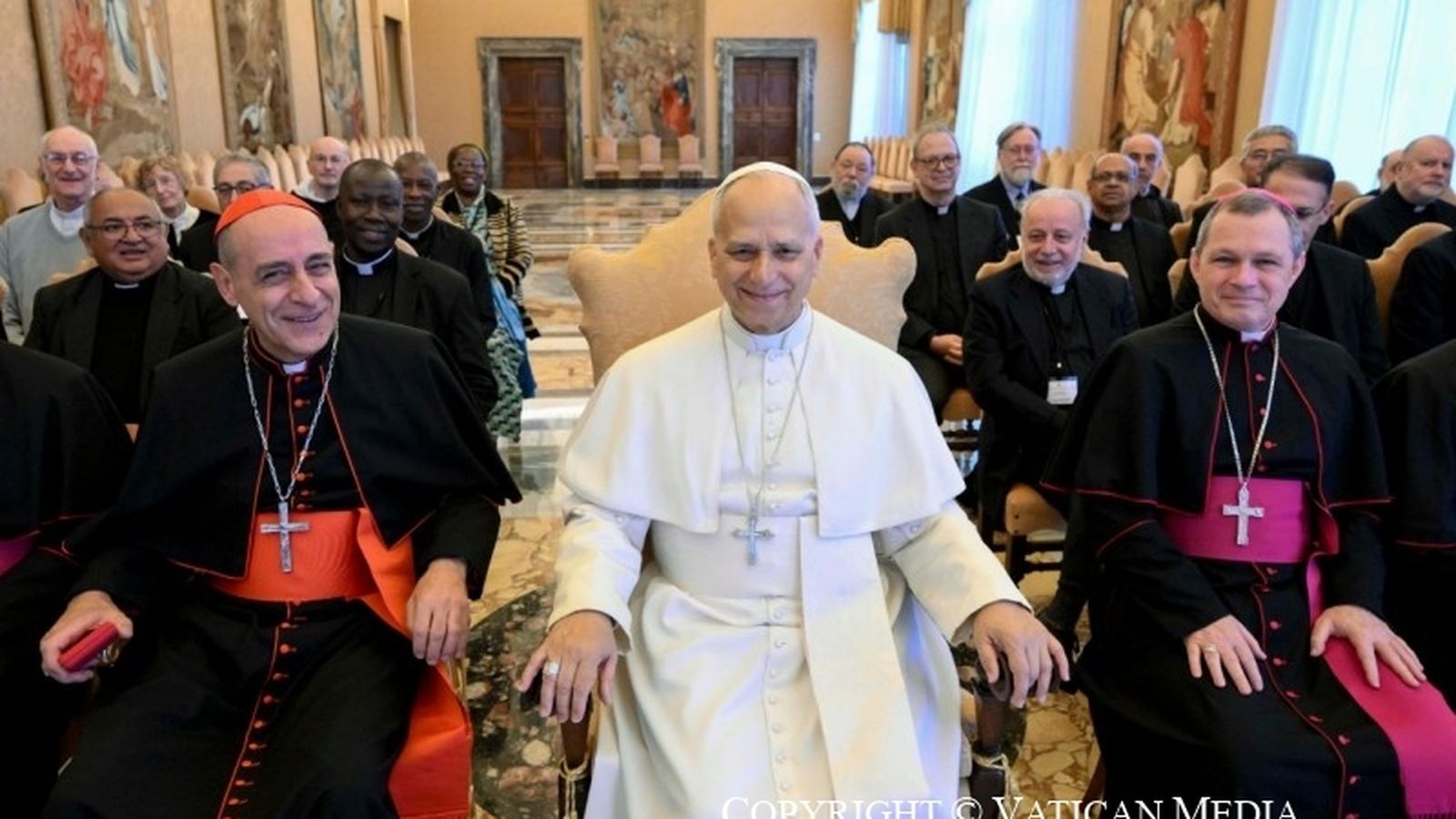 León XIV, con la Comisión Teológica Internacional