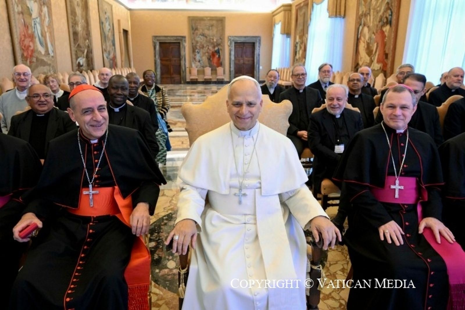 León XIV, con la Comisión Teológica Internacional