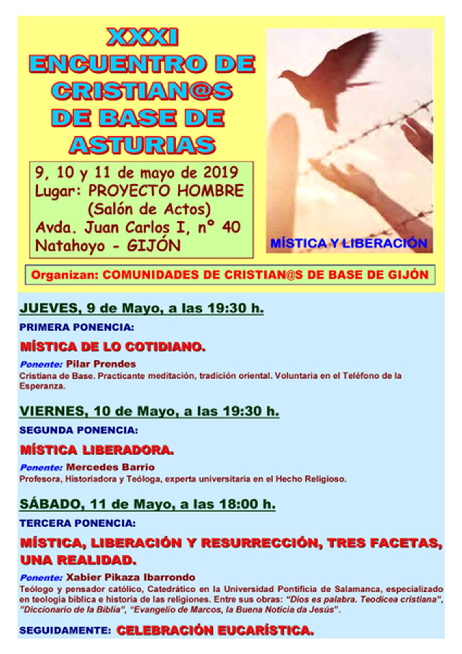 Programa XXXI Encuentro de Cristianos de Base de Asturias