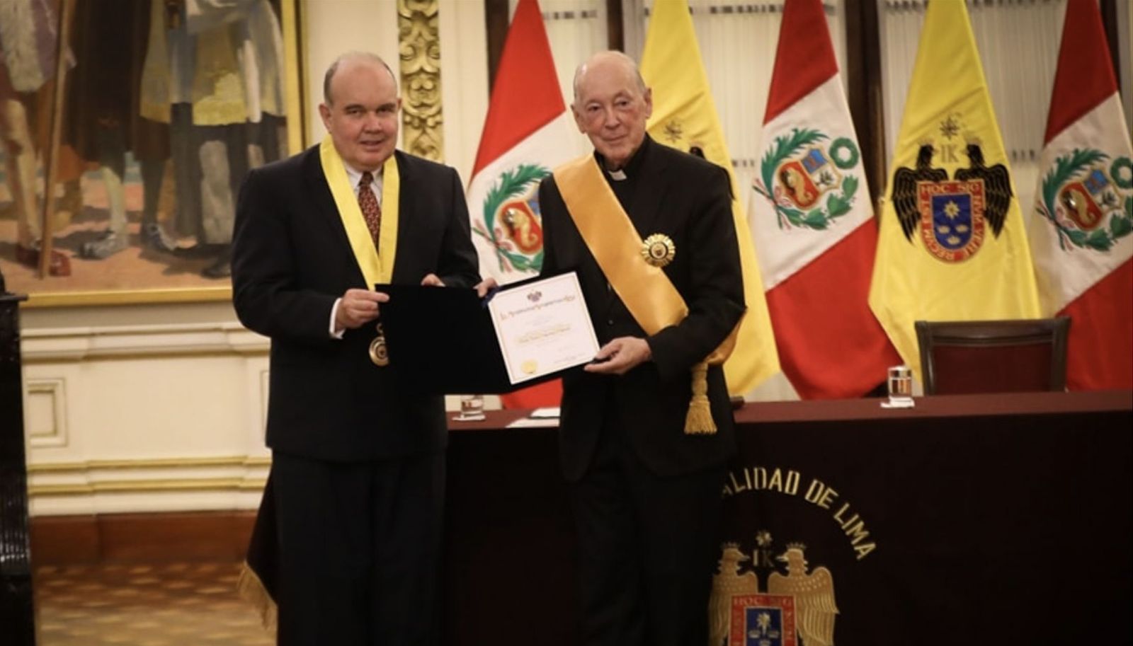 El cardenal Cipriani con López Aliaga