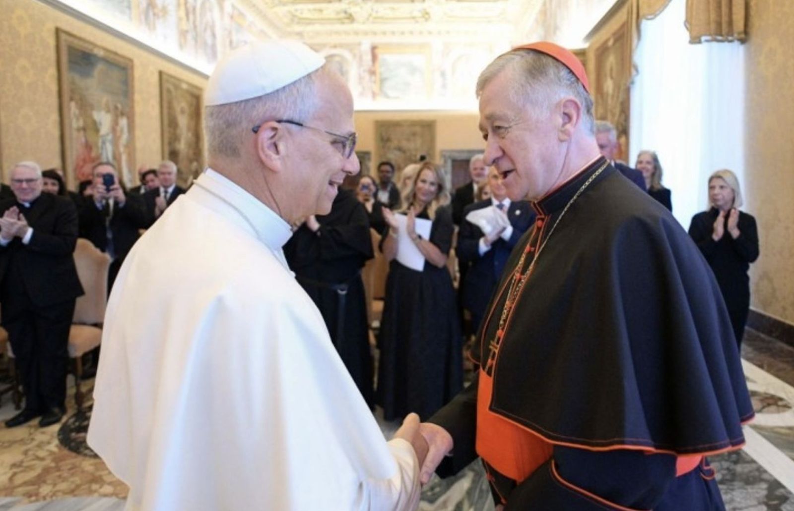 León XIV y líderes sindicales de Chicago