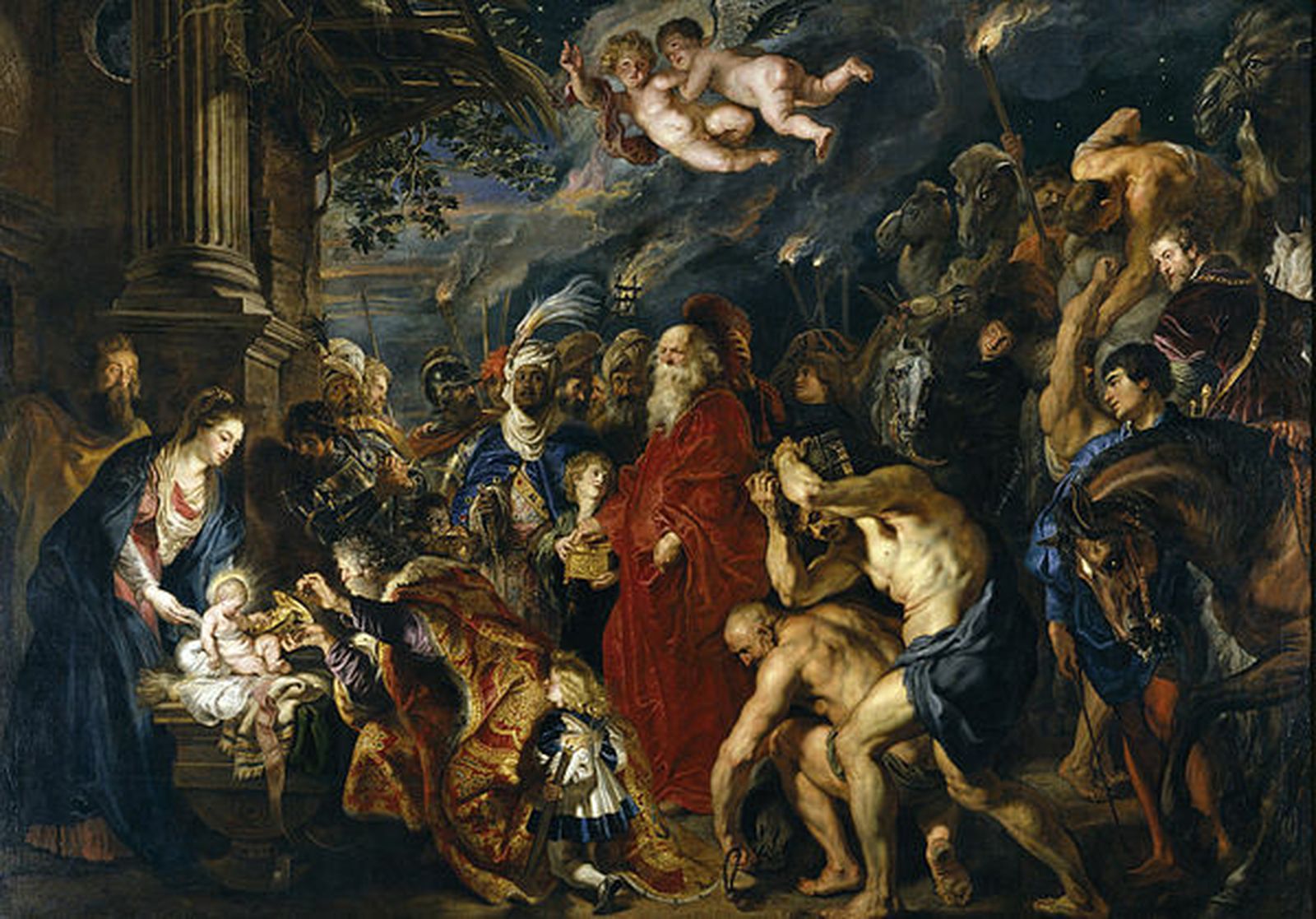 Adoración de los Reyes Magos. Rubens. Museo del Prado.