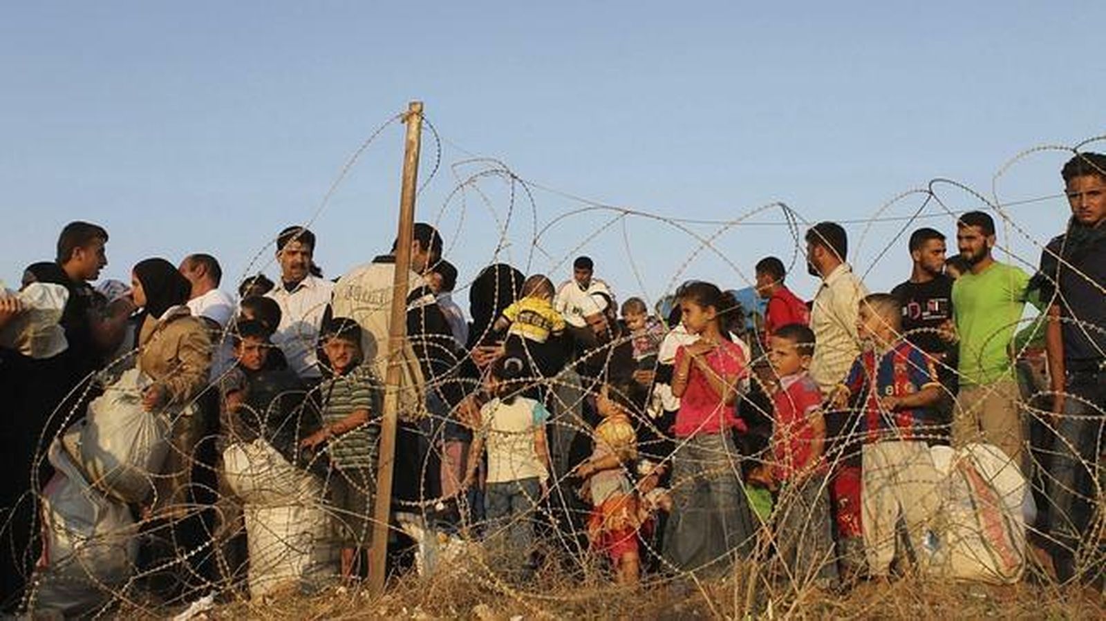 Refugiados sirios en la frontera
