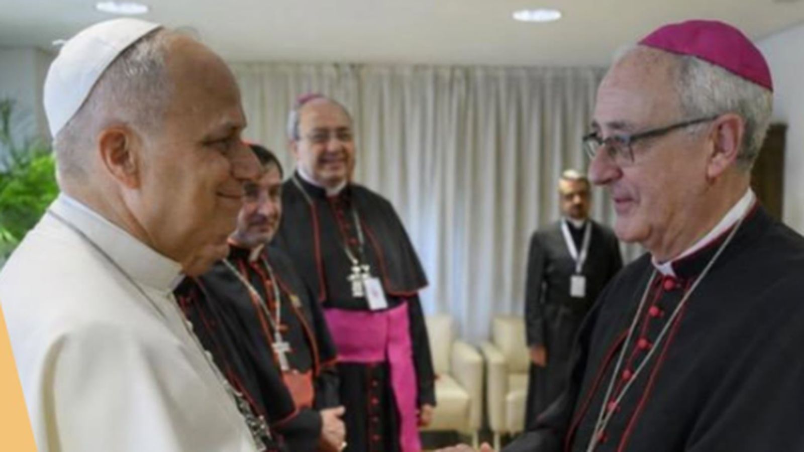 El papa León XIV y Salvador Cristau, en Madrid, el pasado mes de junio.