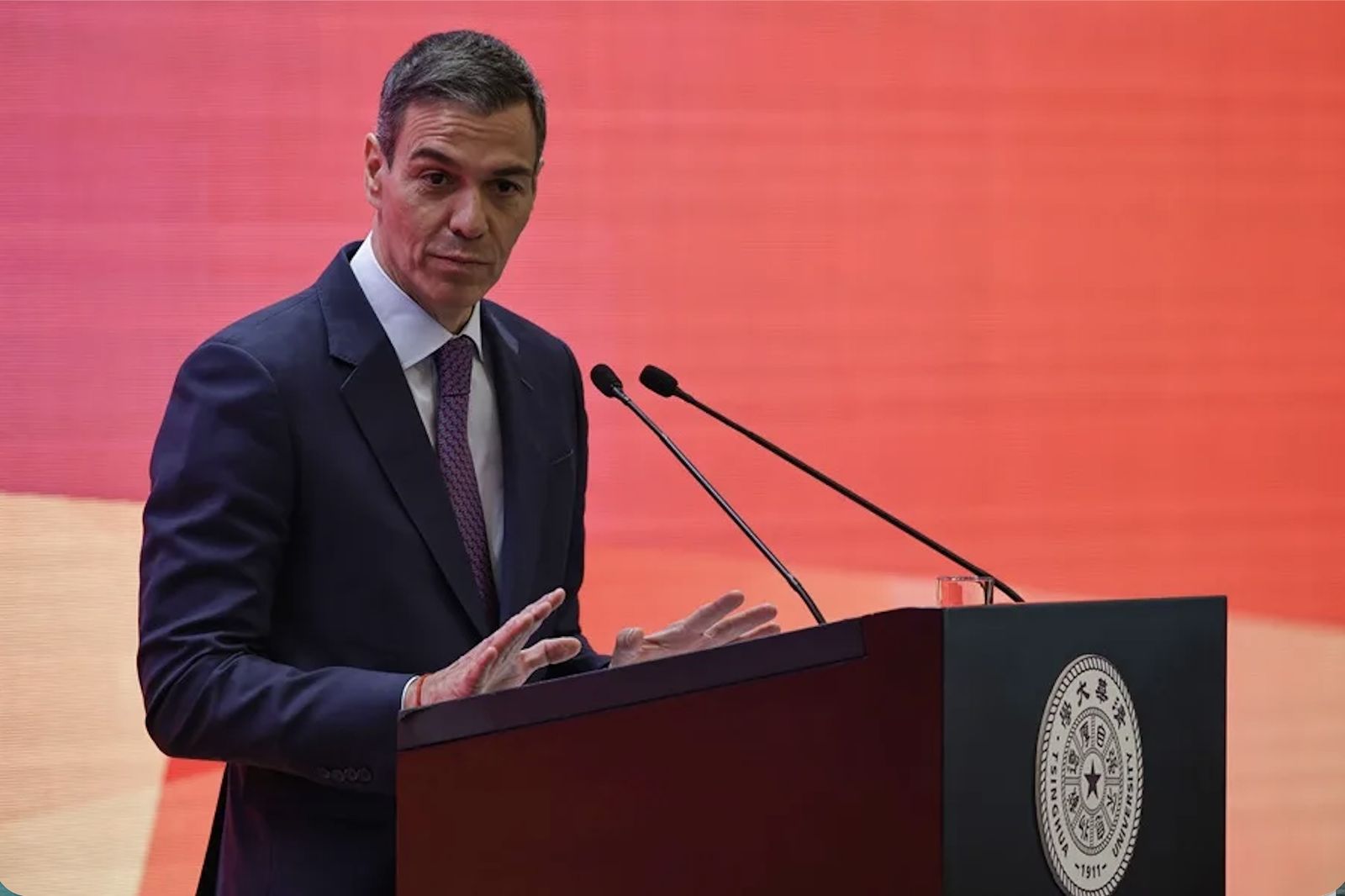 Pedro Sánchez, en Pekín