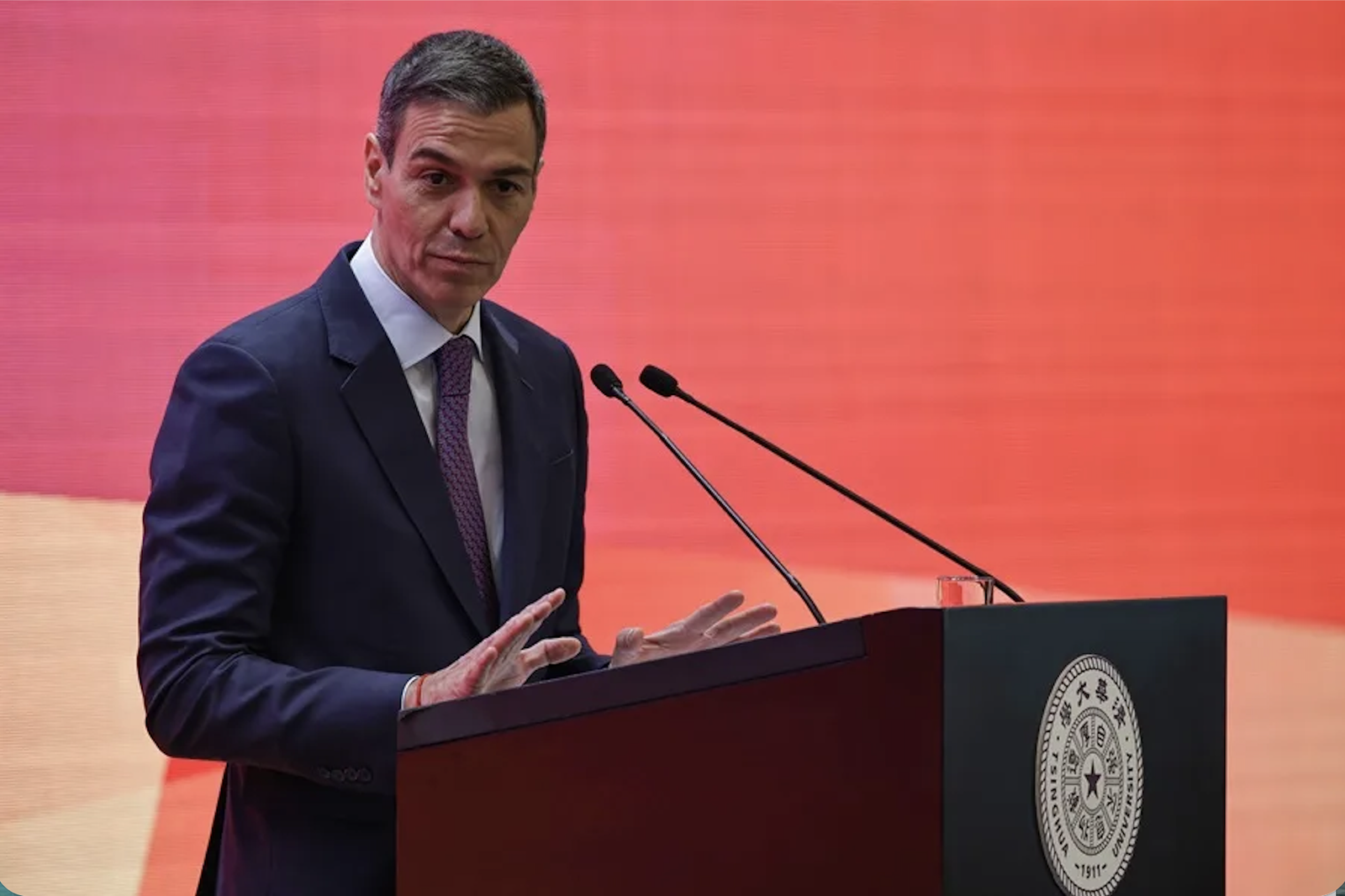 Pedro Sánchez, en Pekín