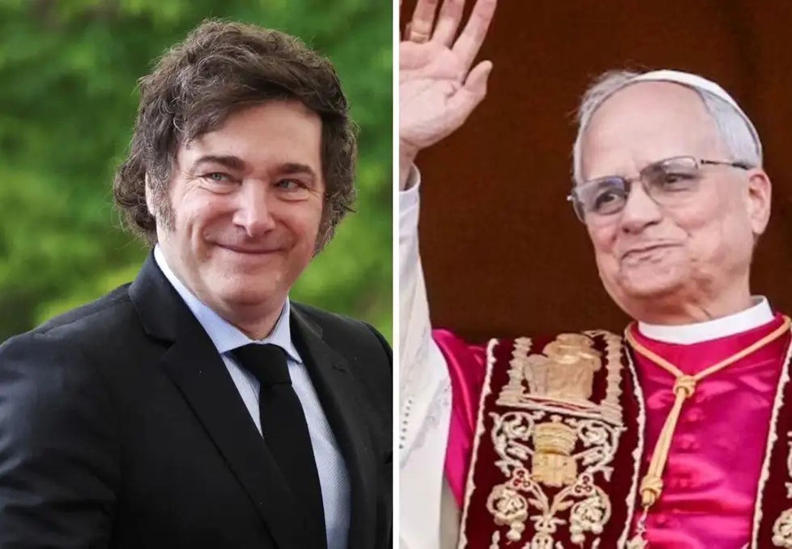 Javier Milei y Leon XIV