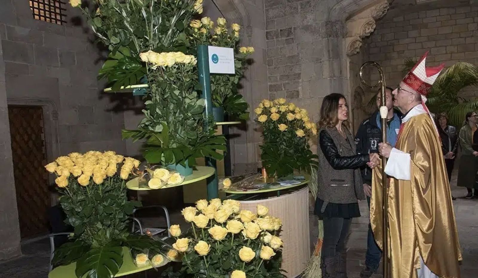 Omella, en la bendición de rosas por Sant Jordi