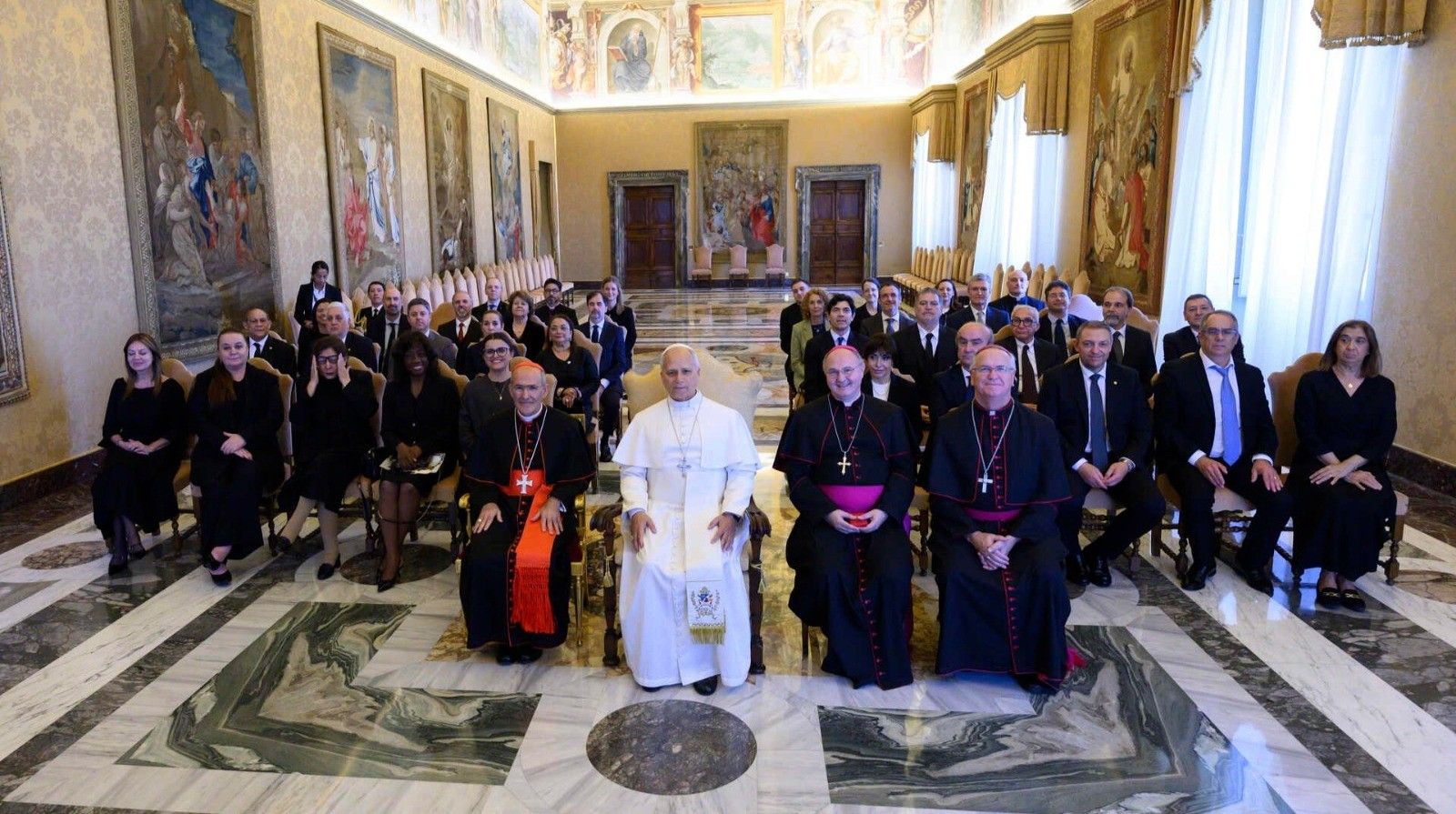El Papa, con los asistentes al encuentro