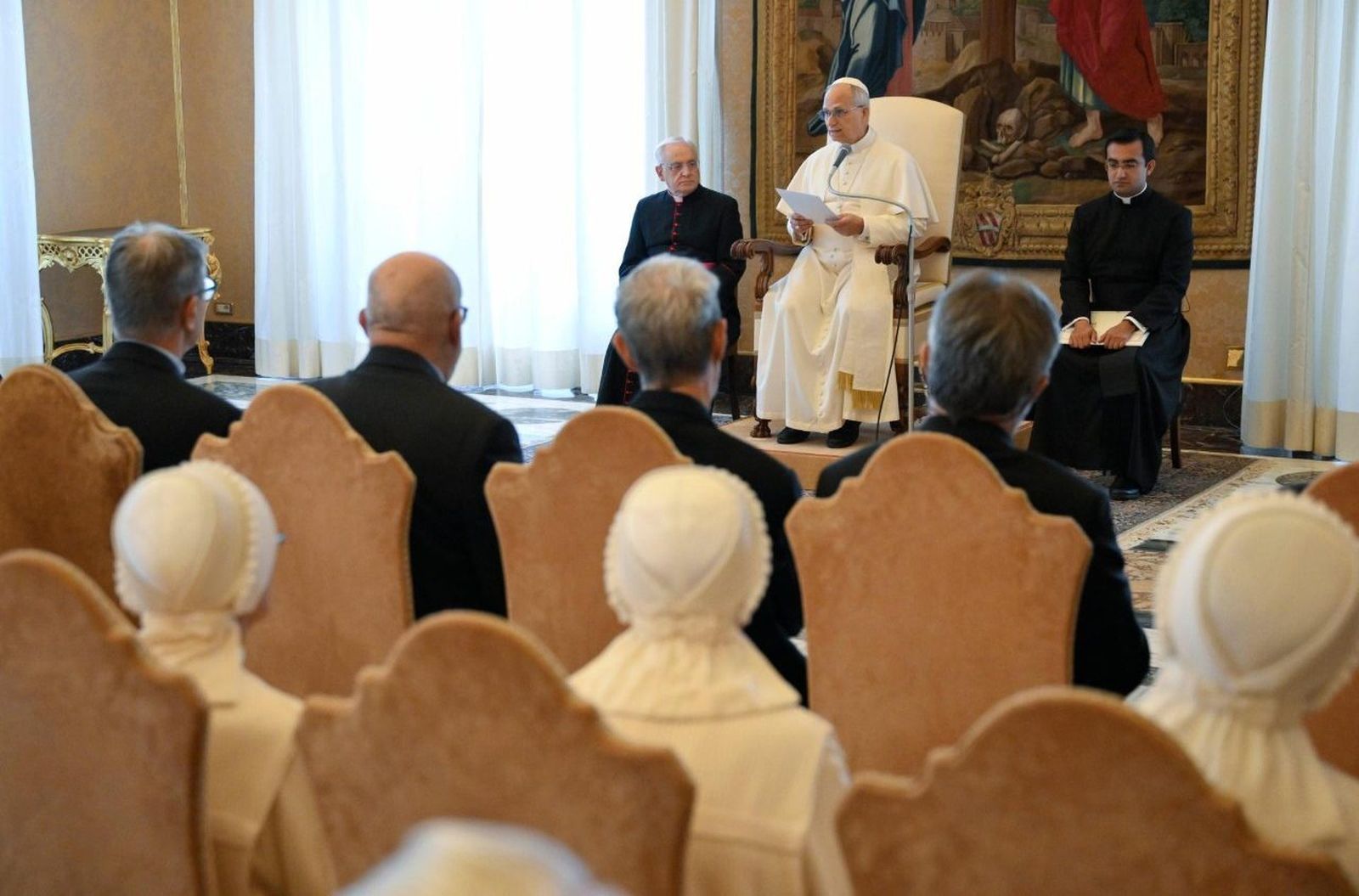 Audiencia de León XIV con el Colegio de Escritores de 'La Civiltà Cattolica'