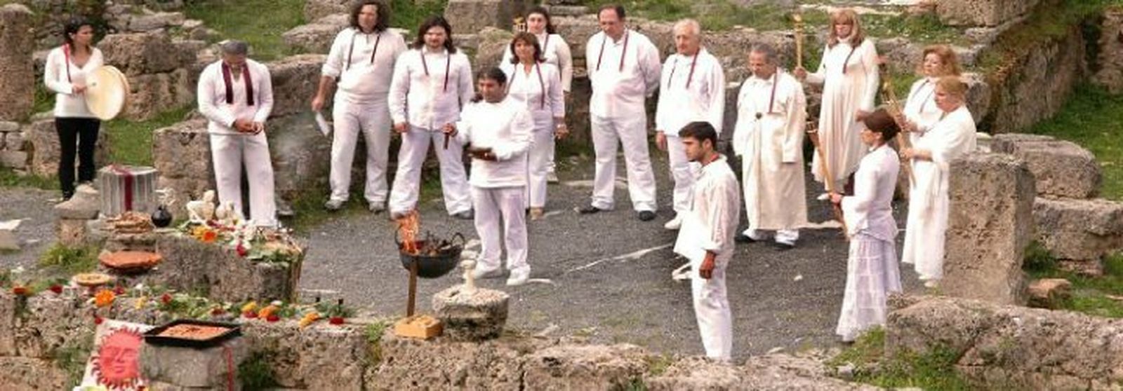 Ceremonia de una secta religiosa