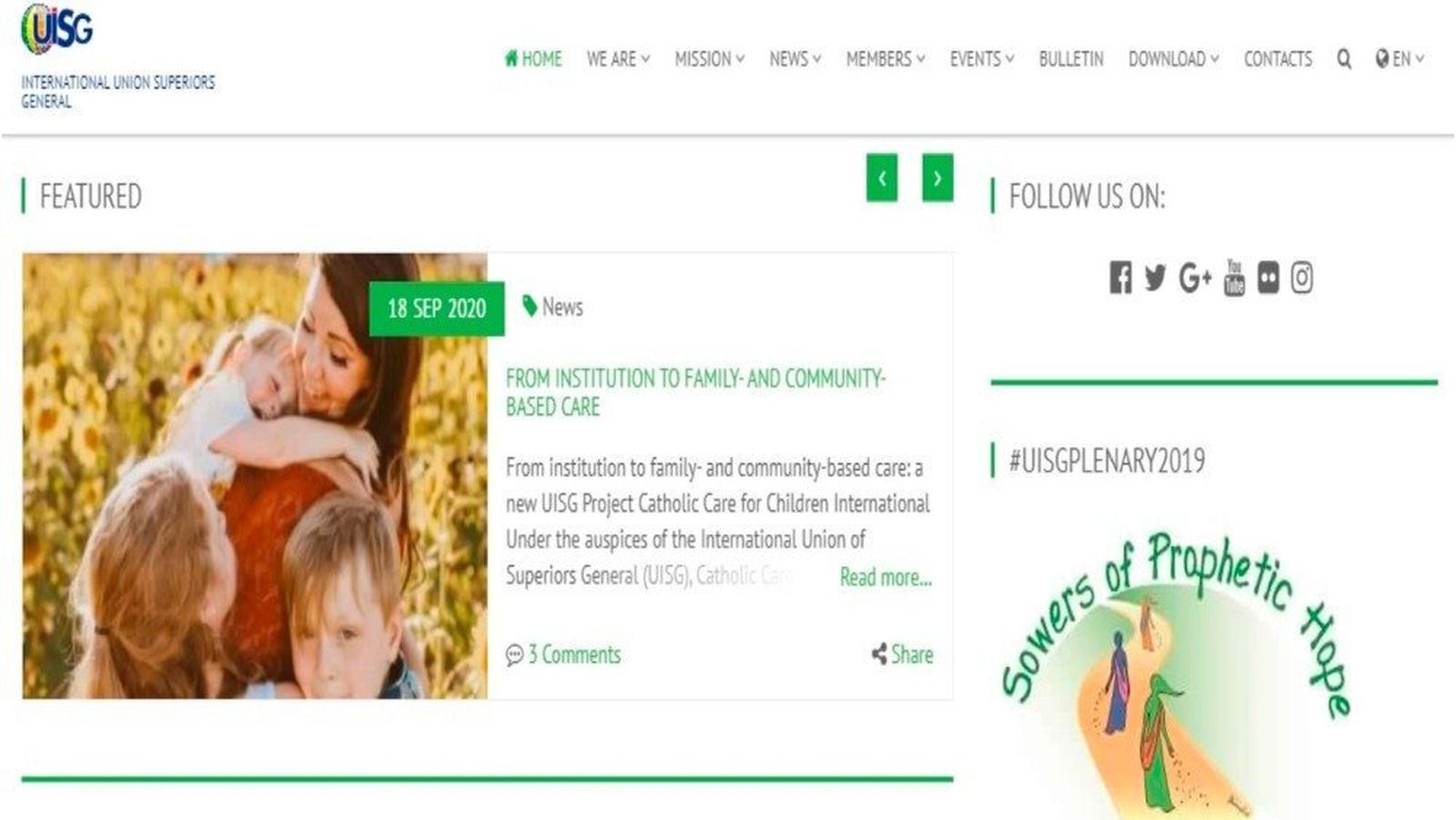 La UISG lanza una oficina internacional para el cuidado de la infancia