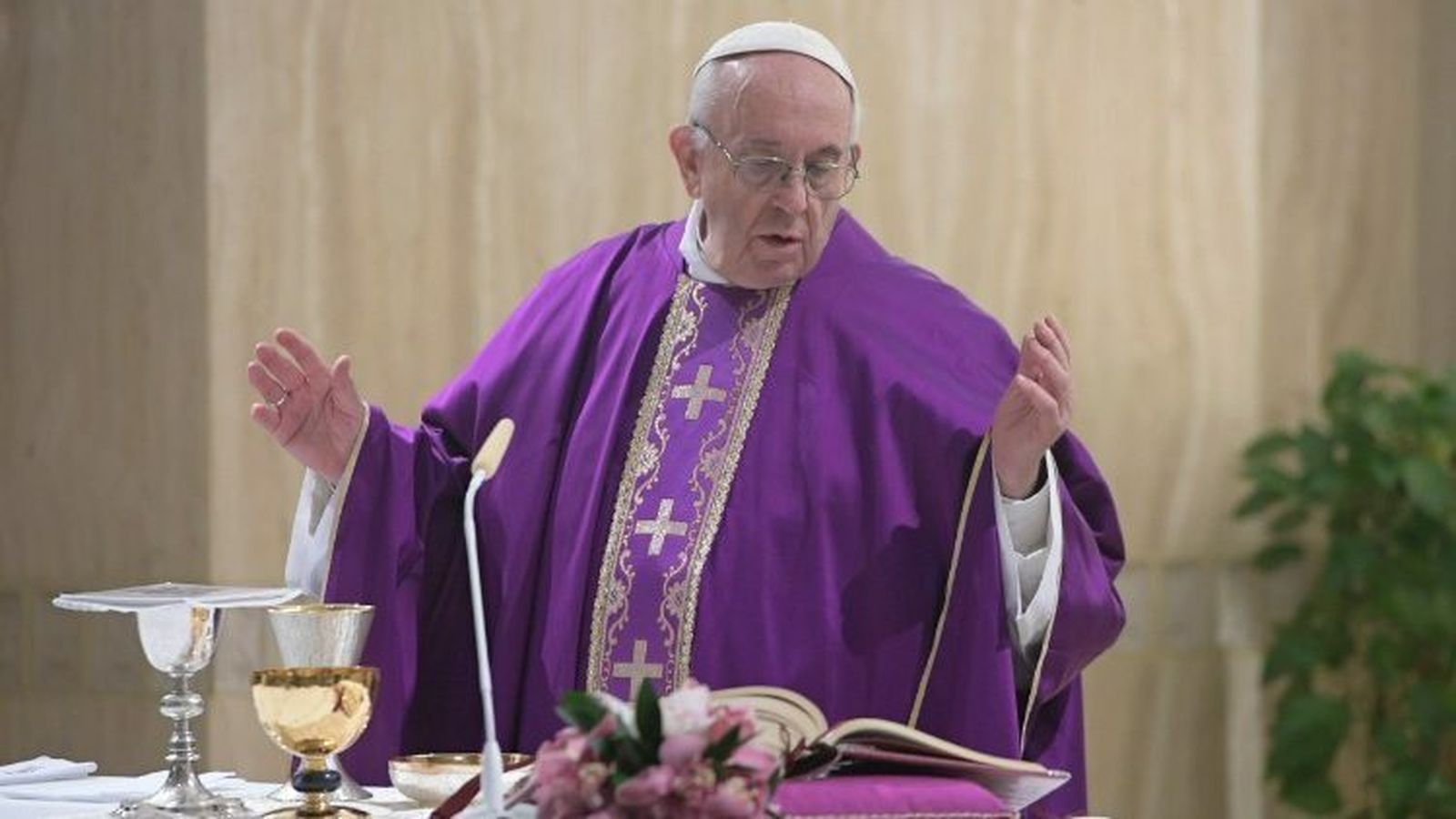 Francisco, durante la misa de hoy