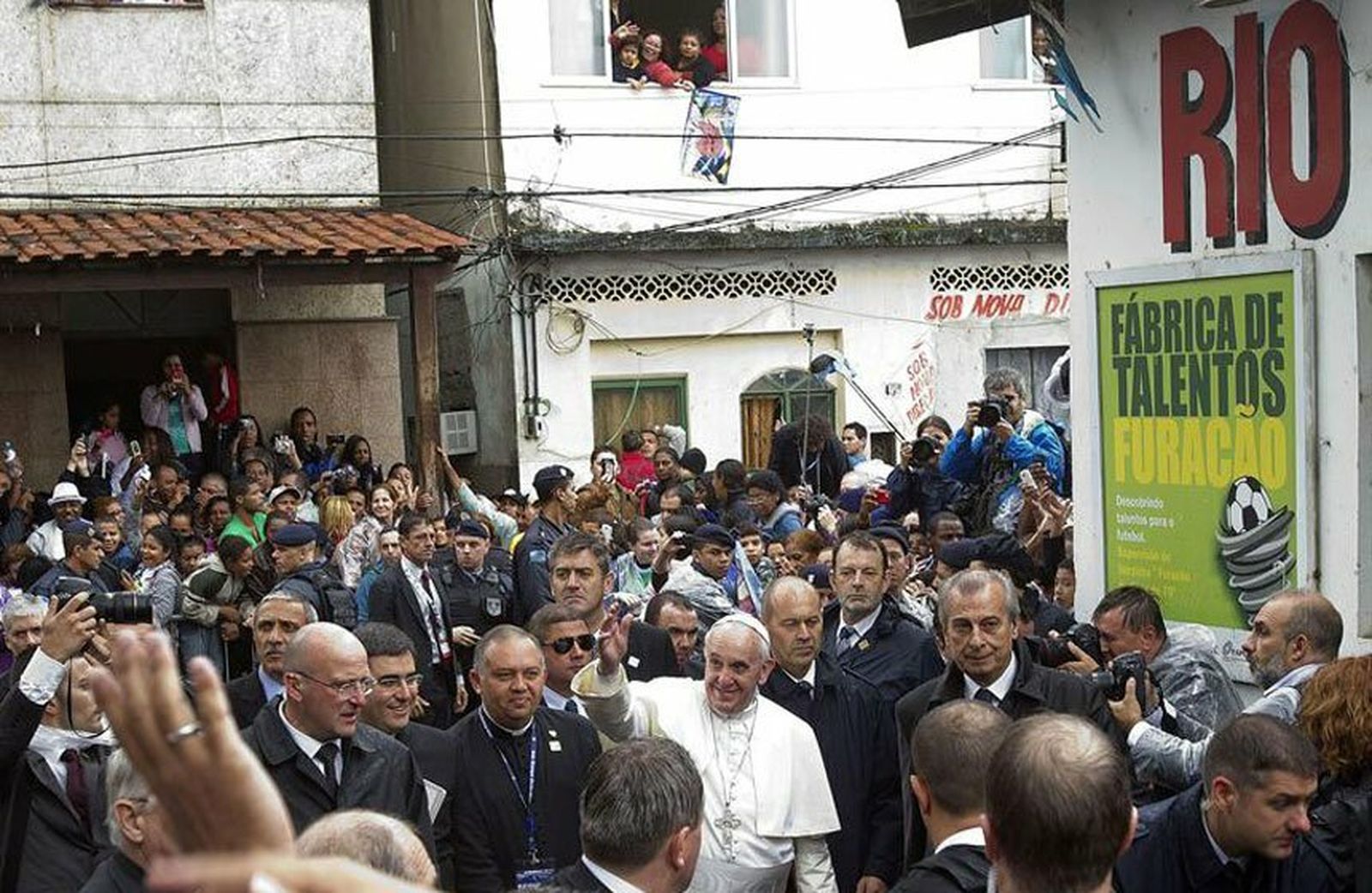 El Papa Francisco en la favela de Rio de Janeiro