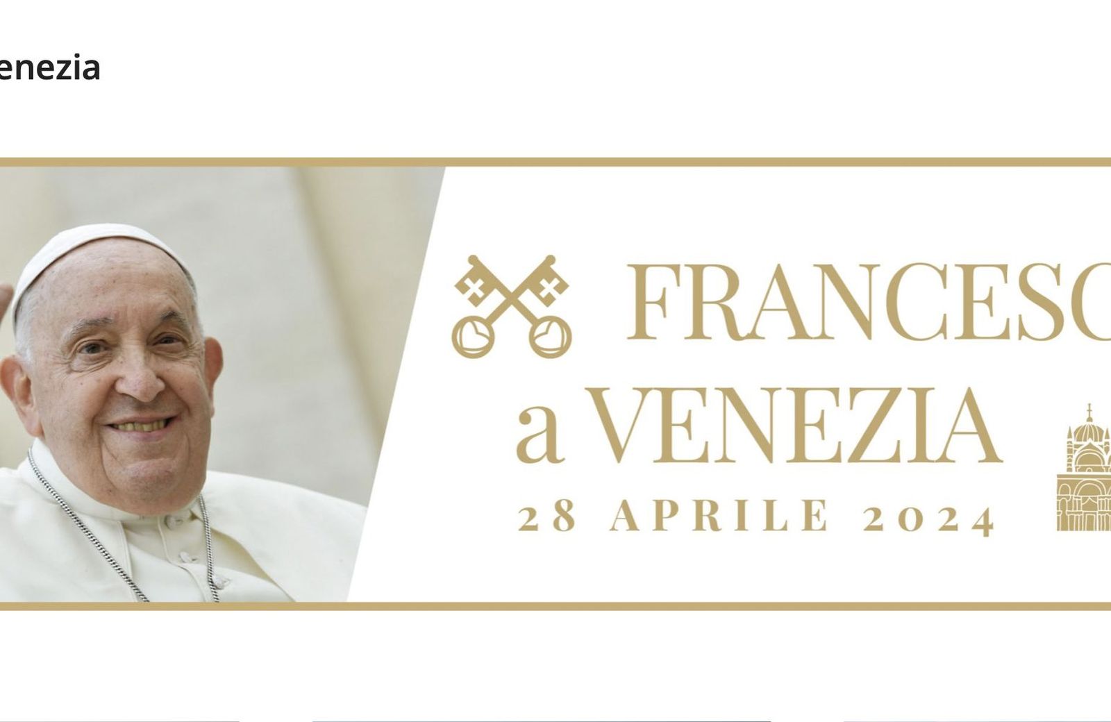 Cartel de la visita papal