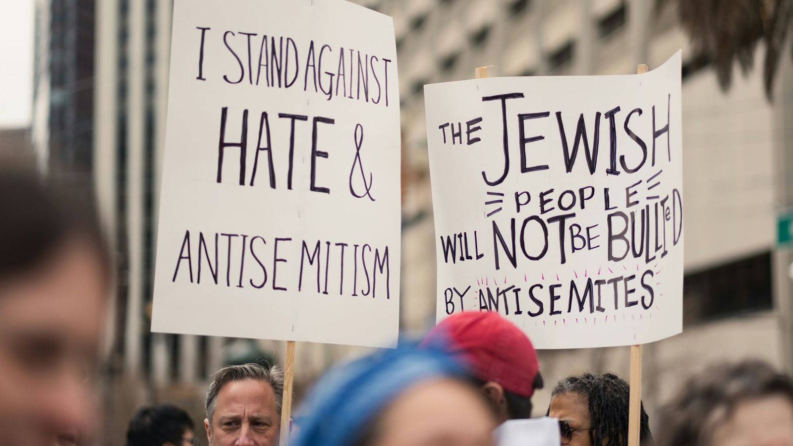 Manifestación contra el antisemitismo
