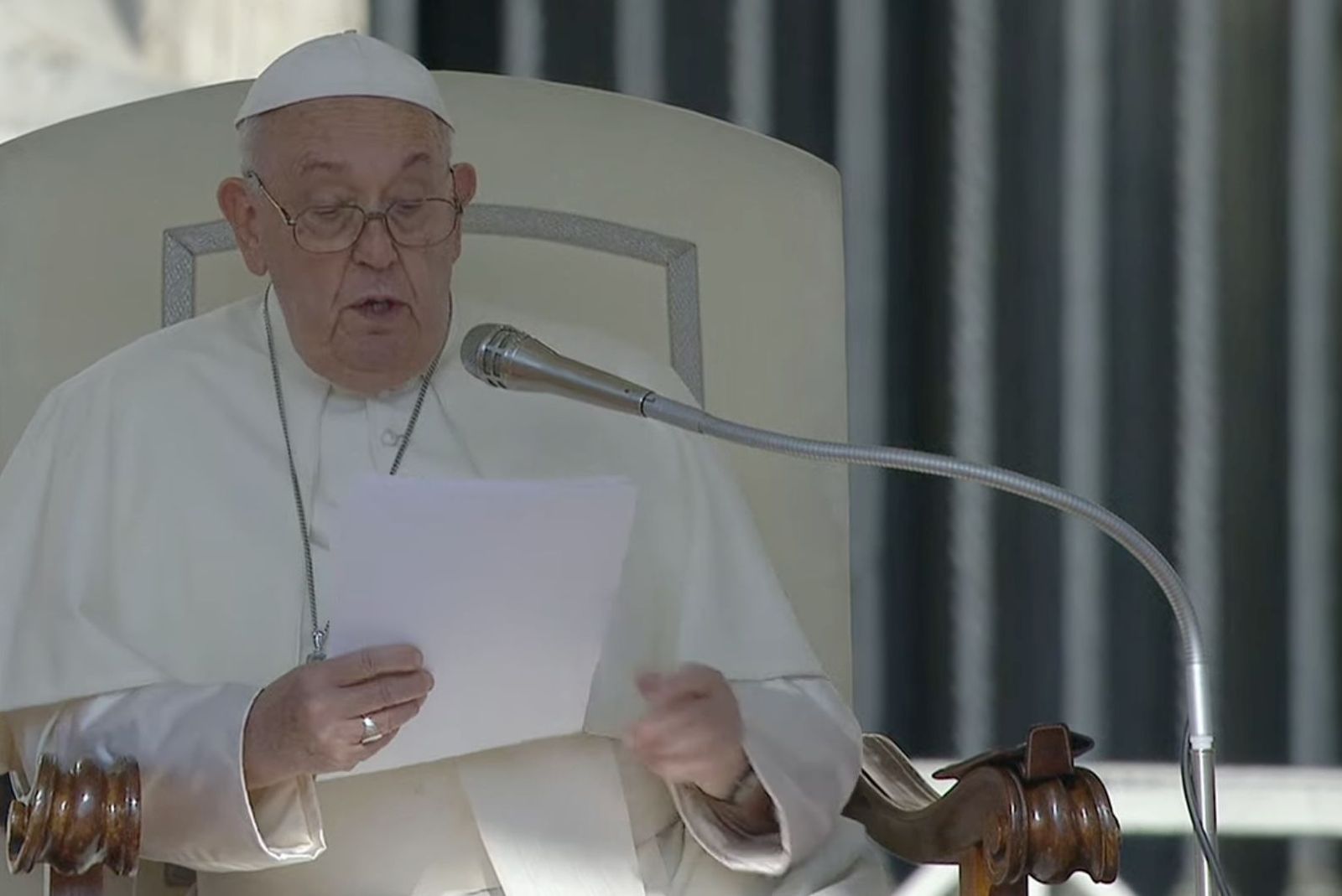 Francisco durante su alocución