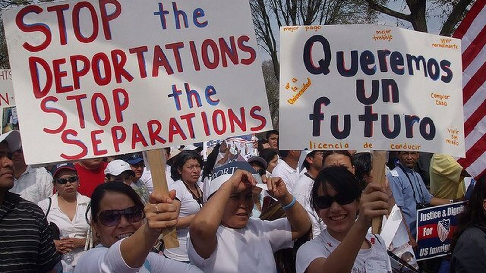 Protesta anti-deportaciones en EEUU
