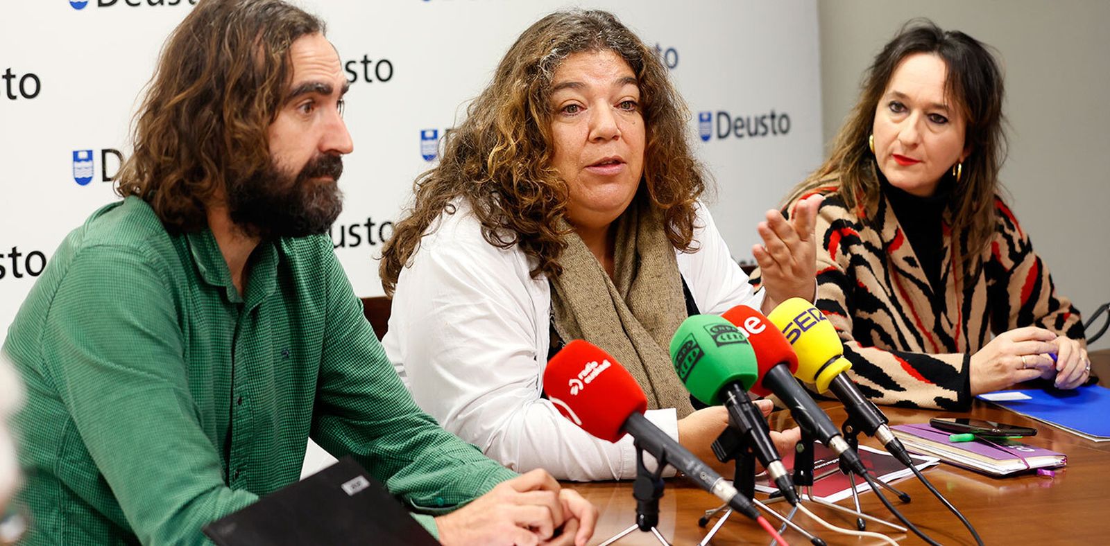 Braulio Gómez, María Silvestre e Iratxe Aristegi