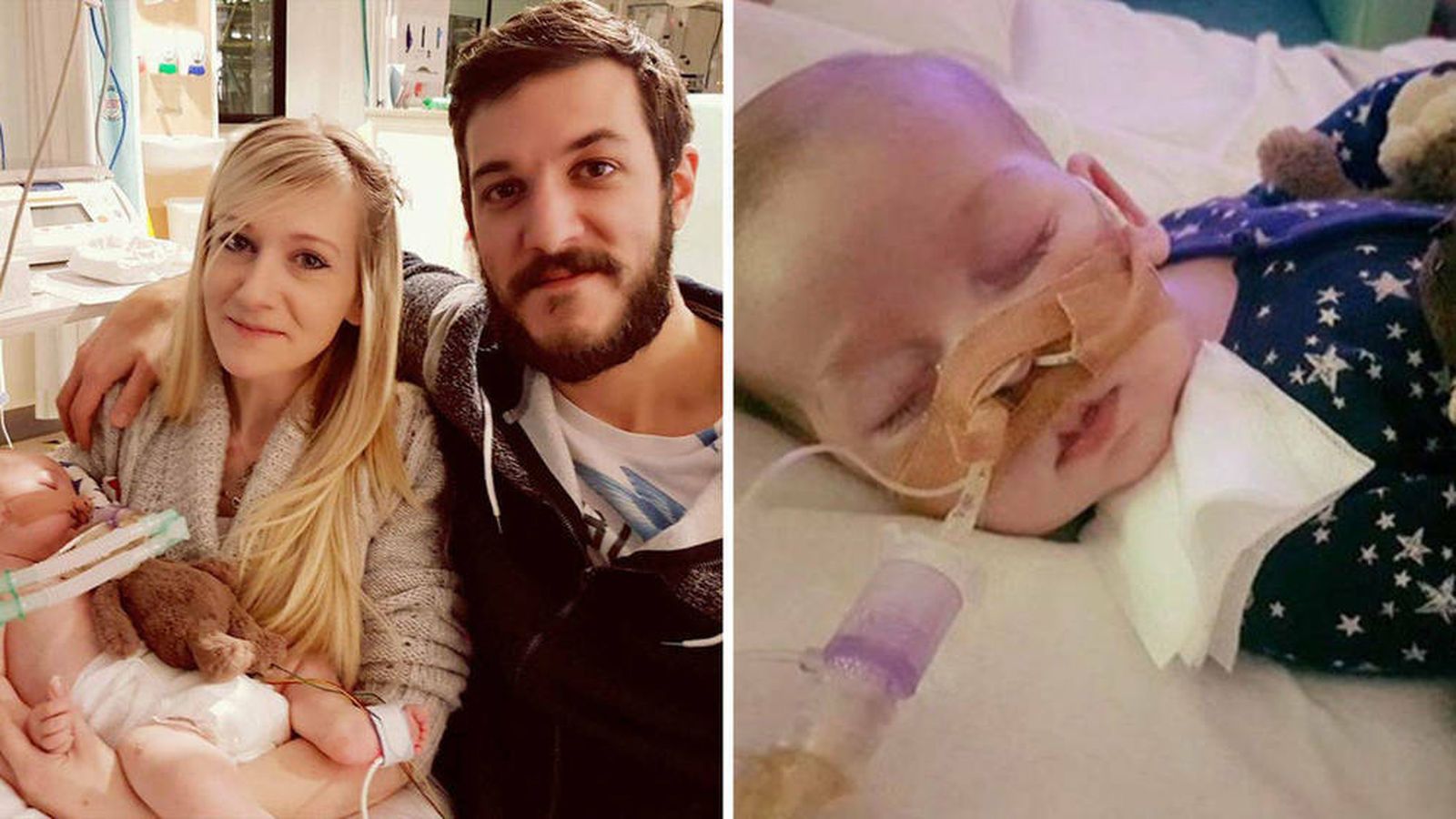 El bebé Charlie Gard, con sus padres