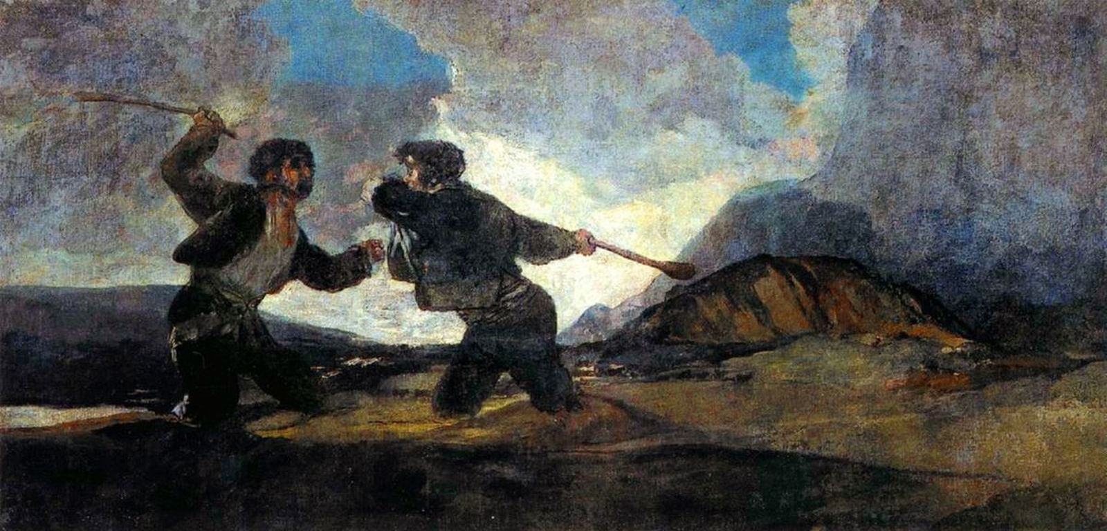 Riña a garrotazos, de Francisco de Goya