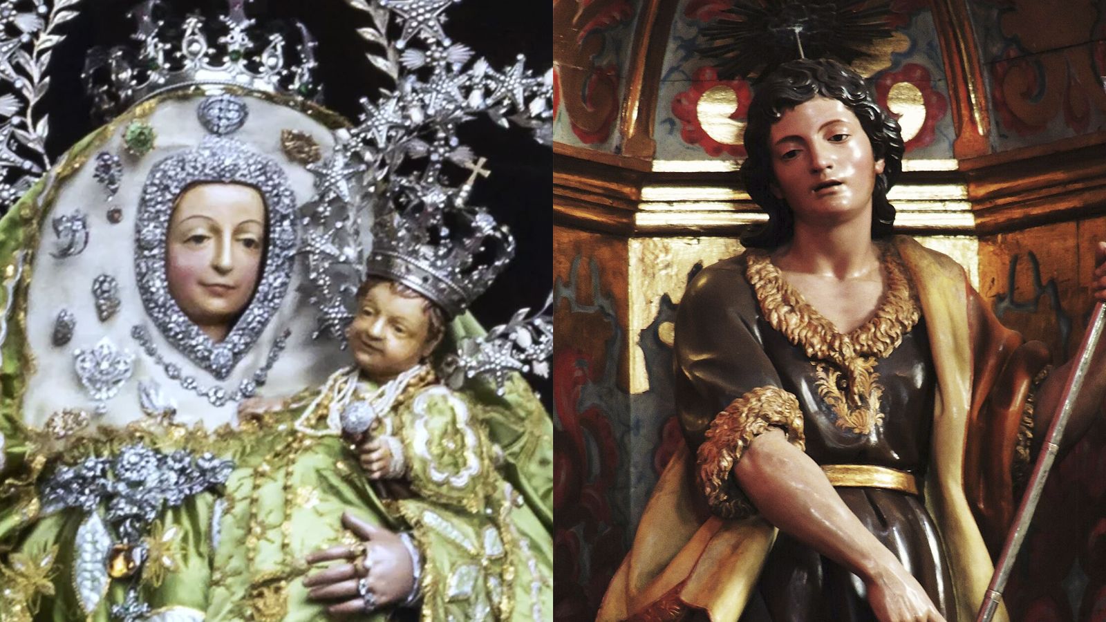 Imágenes de la Virgen del Pino de Teror y San Juan Bautista de Telde