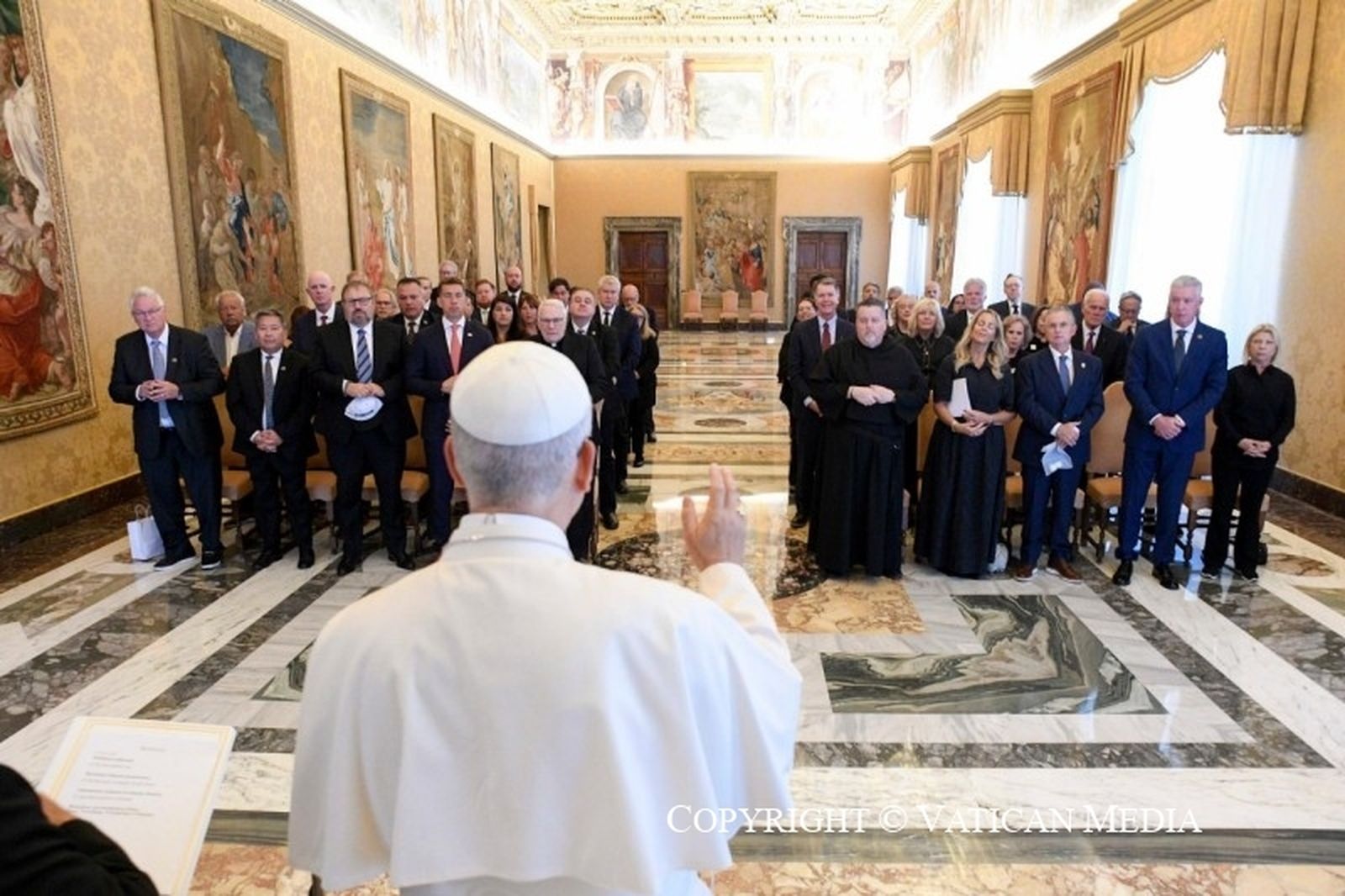 León XIV en audiencia con una delegación de líderes sindicales de Chicago