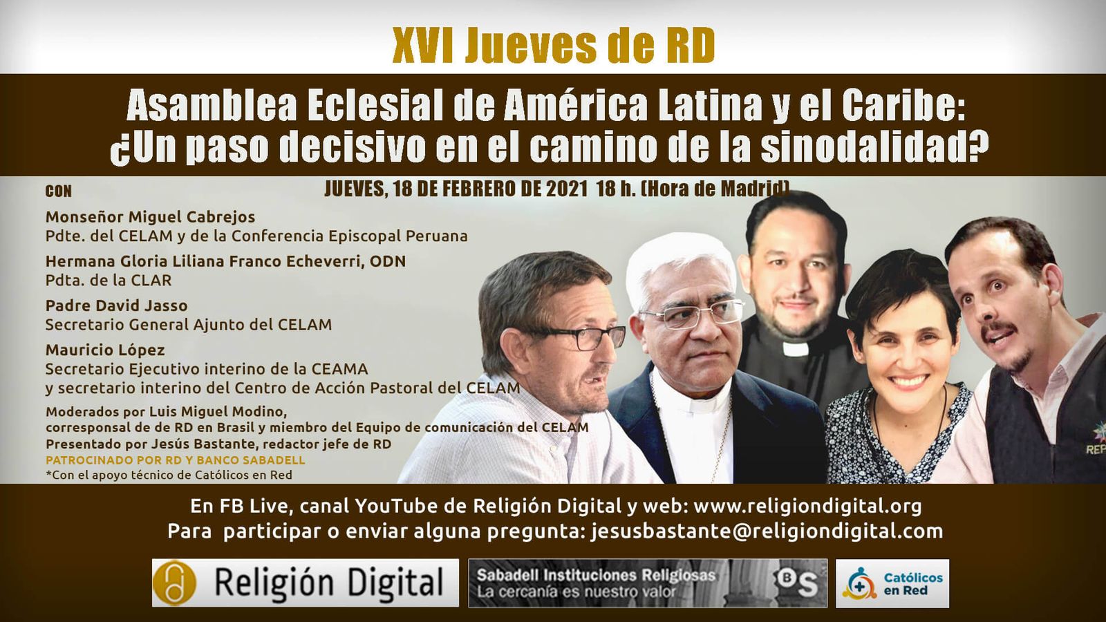 'Asamblea Eclesial de América Latina y el Caribe: ¿Un paso decisivo en el camino de la sinodalidad?', a debate en los XVI Jueves de RD