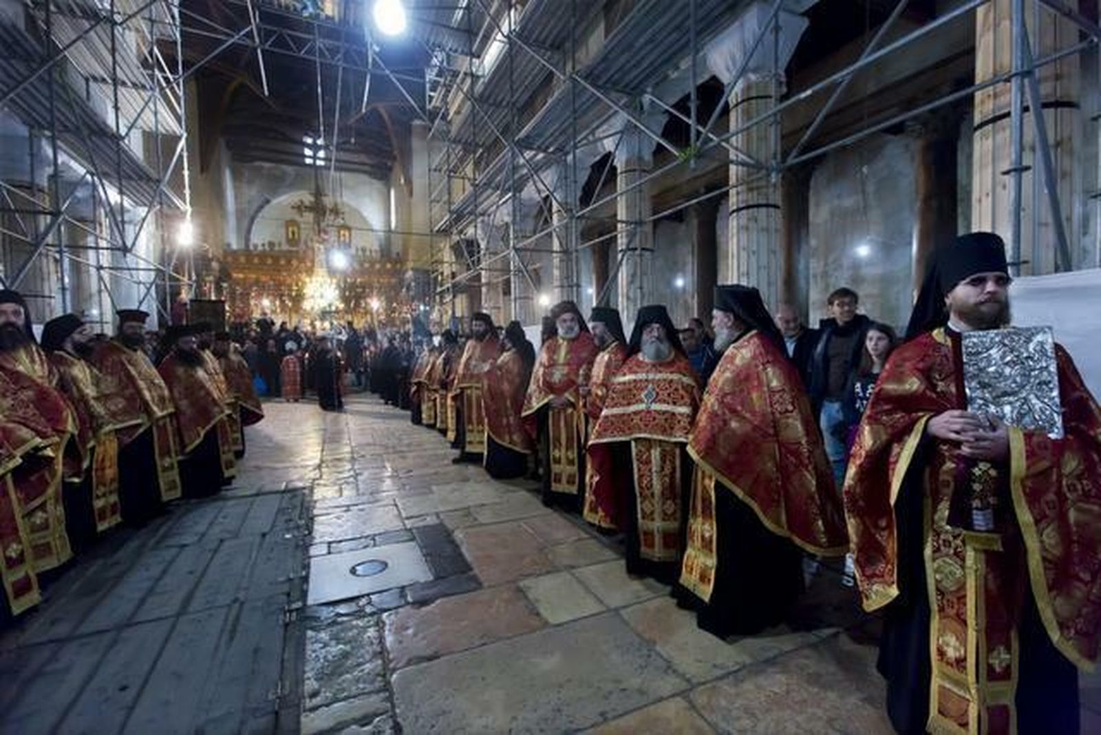 Procesión de la Navidad ortodoxa en Belén